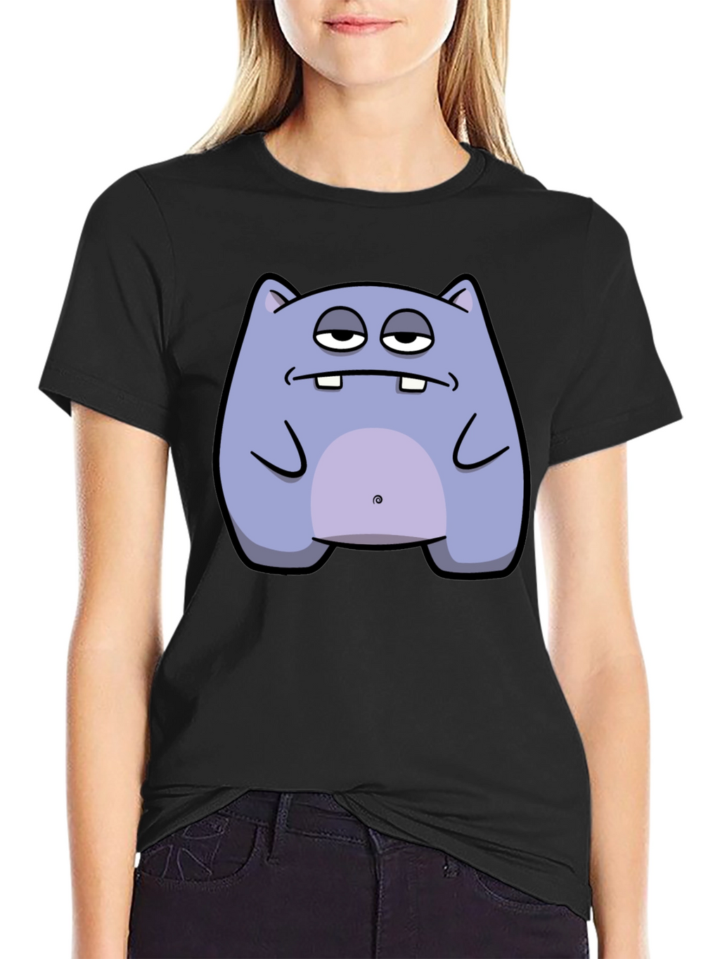 Funny Cartoon Monster Graphic T-Shirt