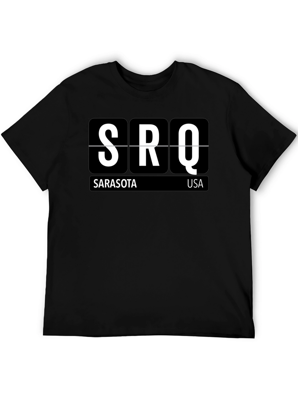 Sarasota Airport Code SRQ Black T-Shirt