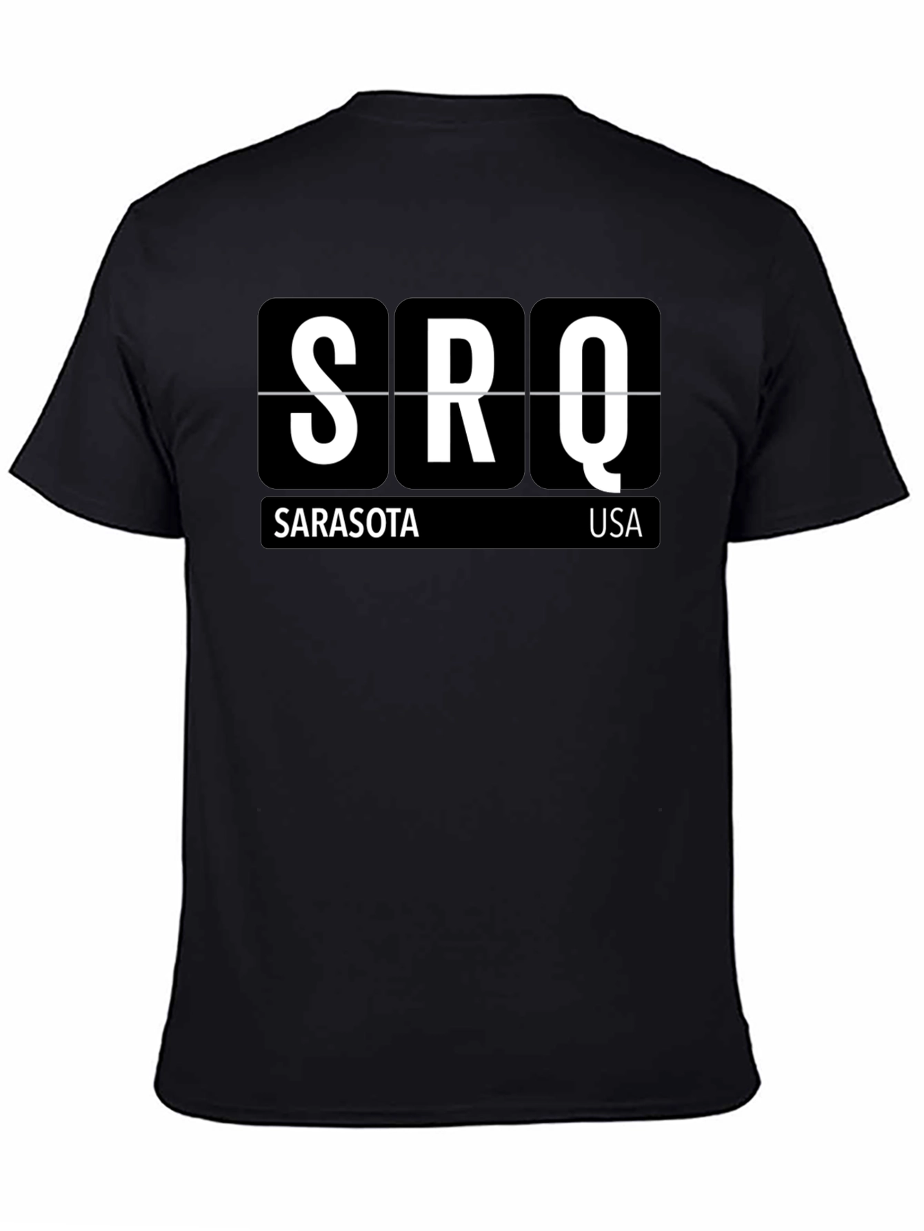 Sarasota Airport Code SRQ Black T-Shirt