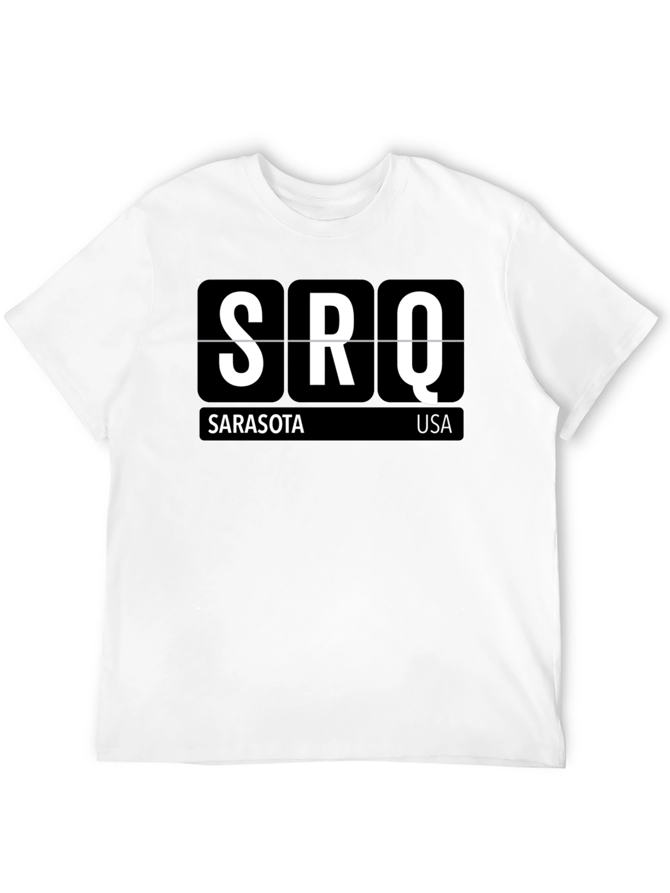 Sarasota Airport Code SRQ Black T-Shirt