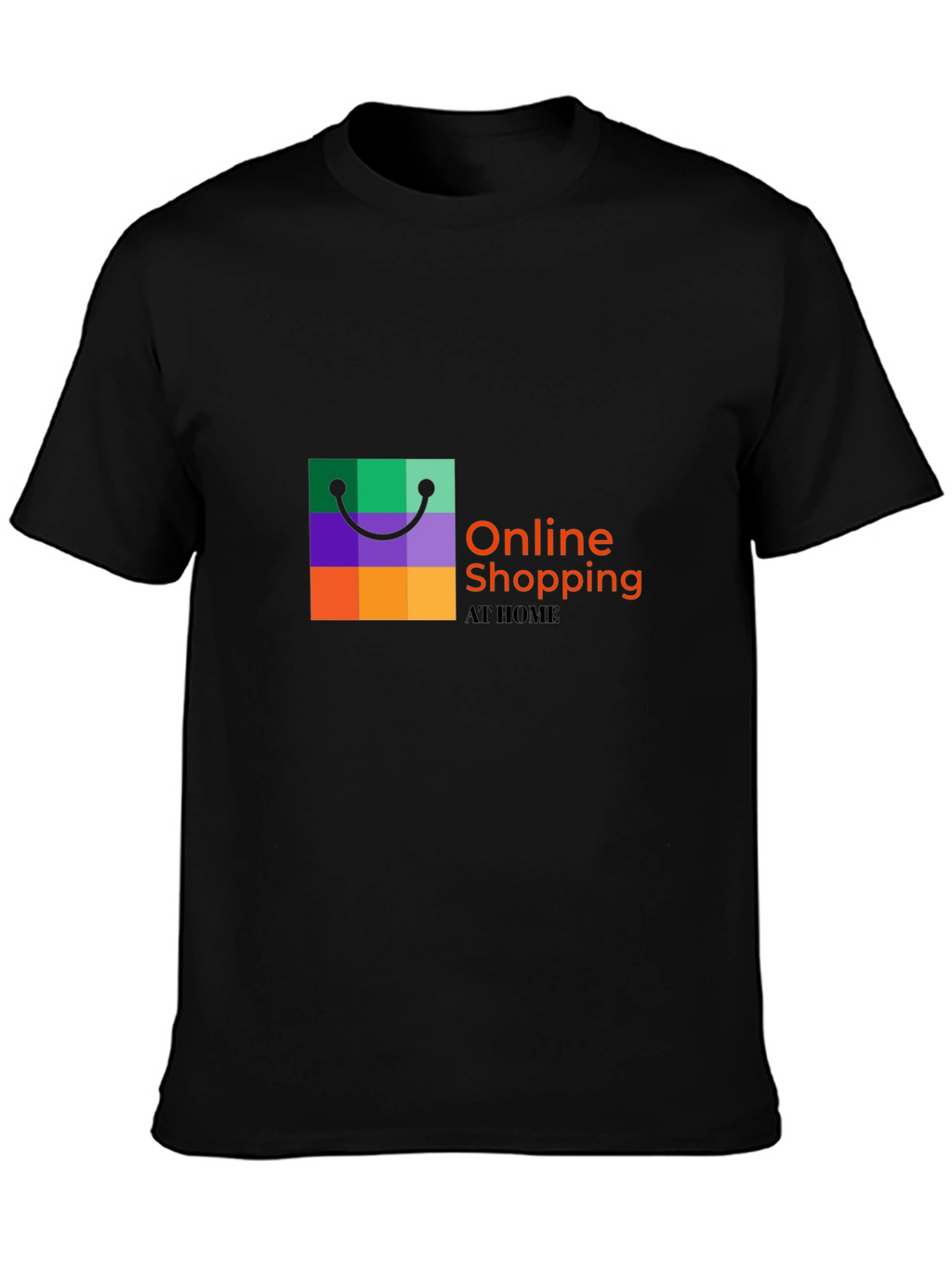 Online Shopping Black T-Shirt