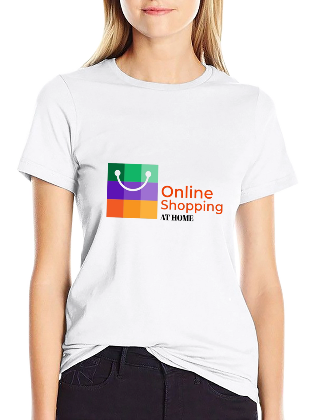 Online Shopping Black T-Shirt