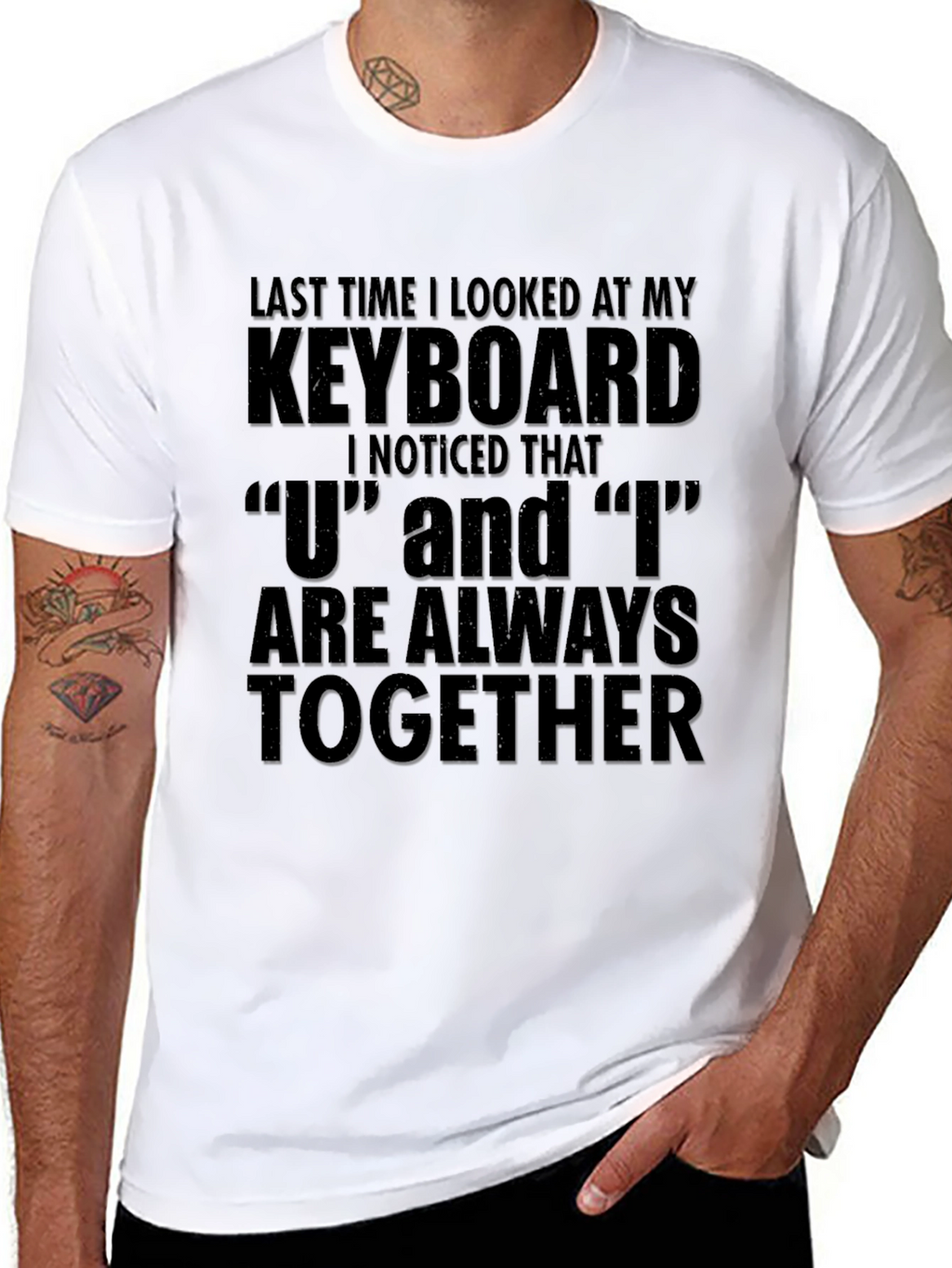 Funny Keyboard U and I T-Shirt