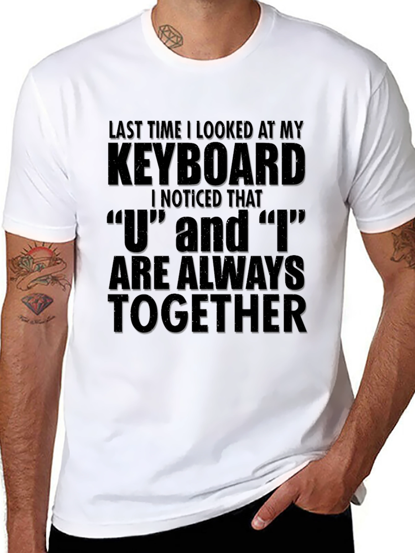Funny Keyboard U and I T-Shirt