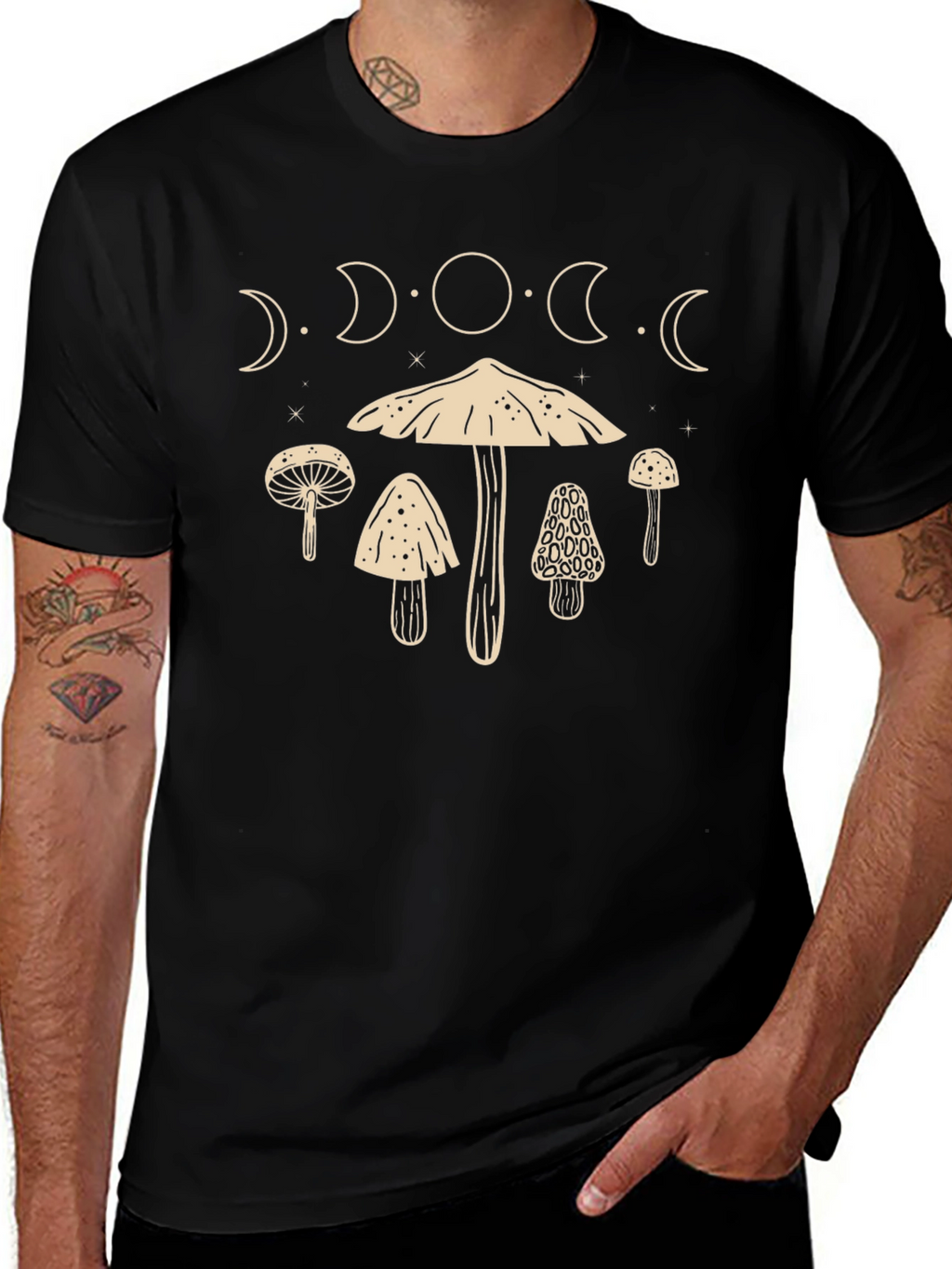 Mushroom Moon Phase Graphic Tee