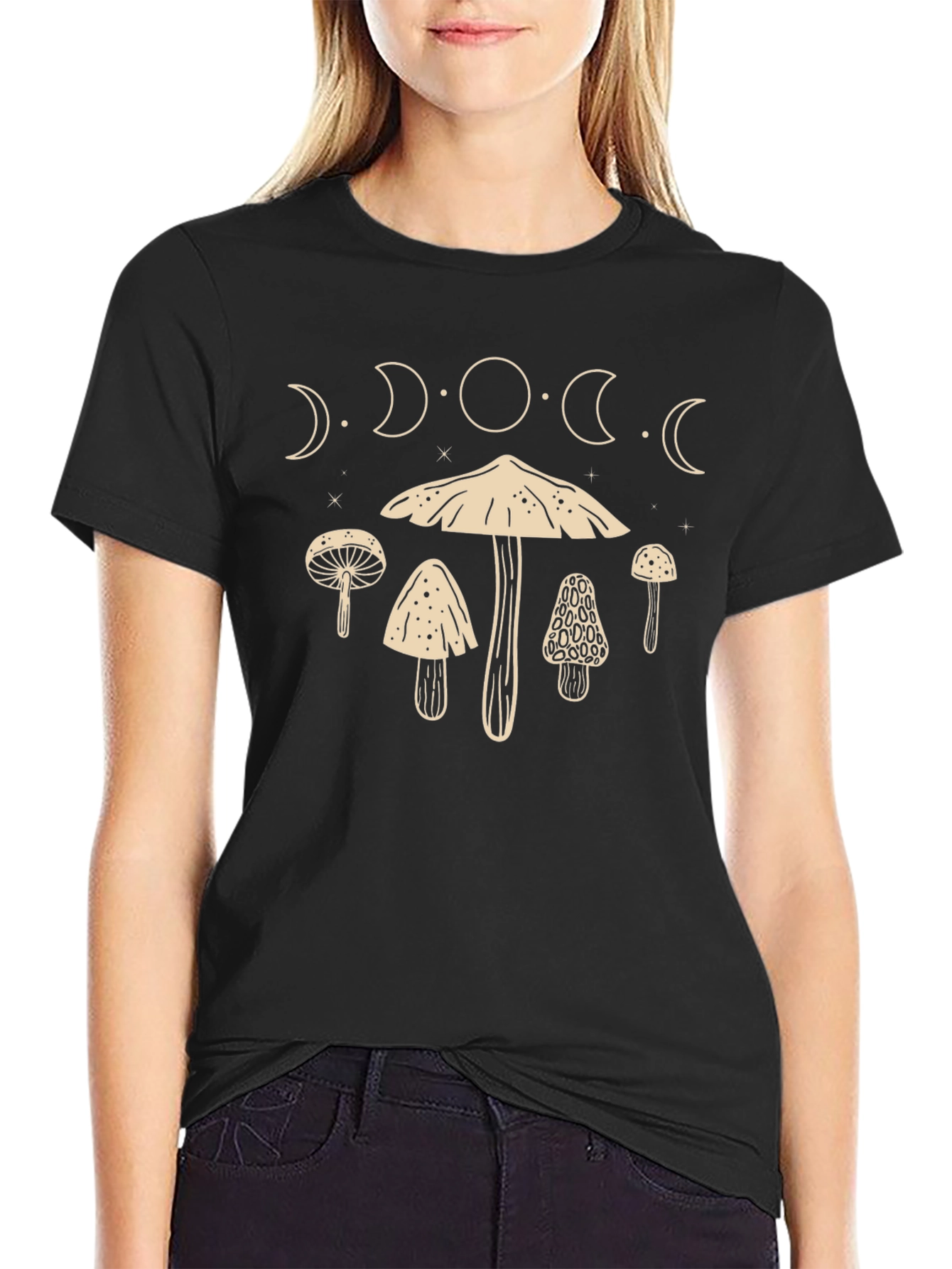 Mushroom Moon Phase Graphic Tee