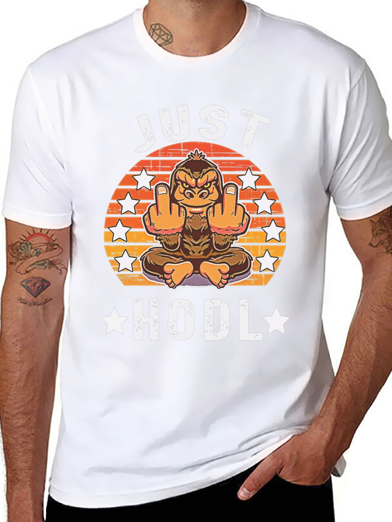 Just HODL T-Shirt - Funny Crypto Ape Design