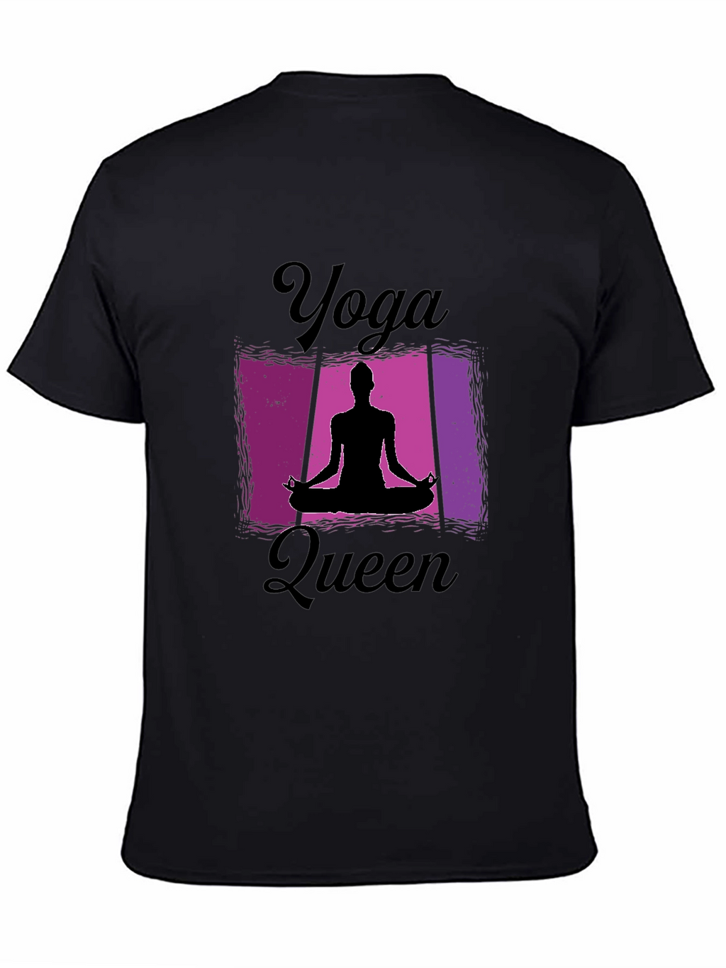 Yoga Queen Black T-Shirt for Women