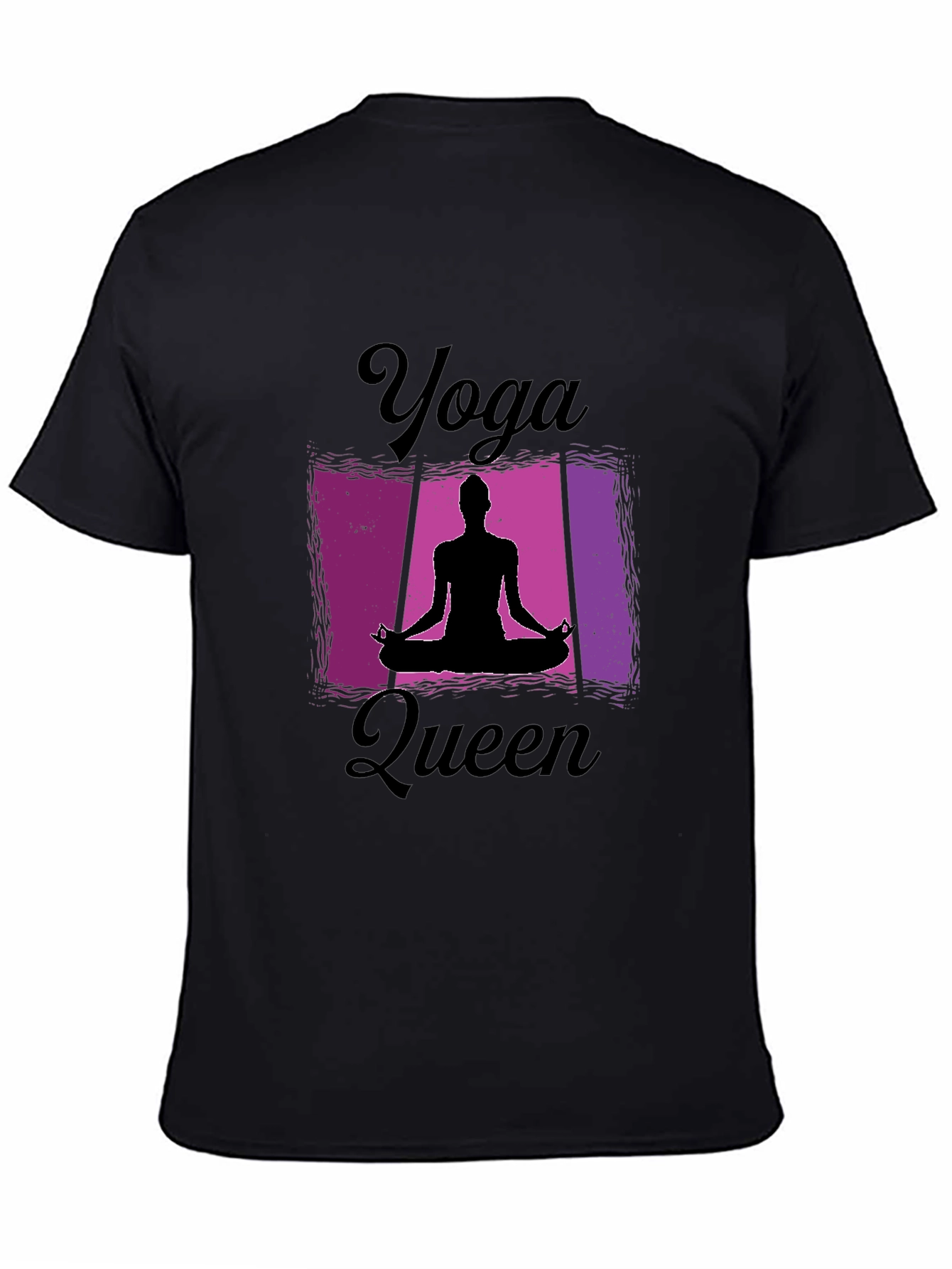 Yoga Queen Black T-Shirt for Women