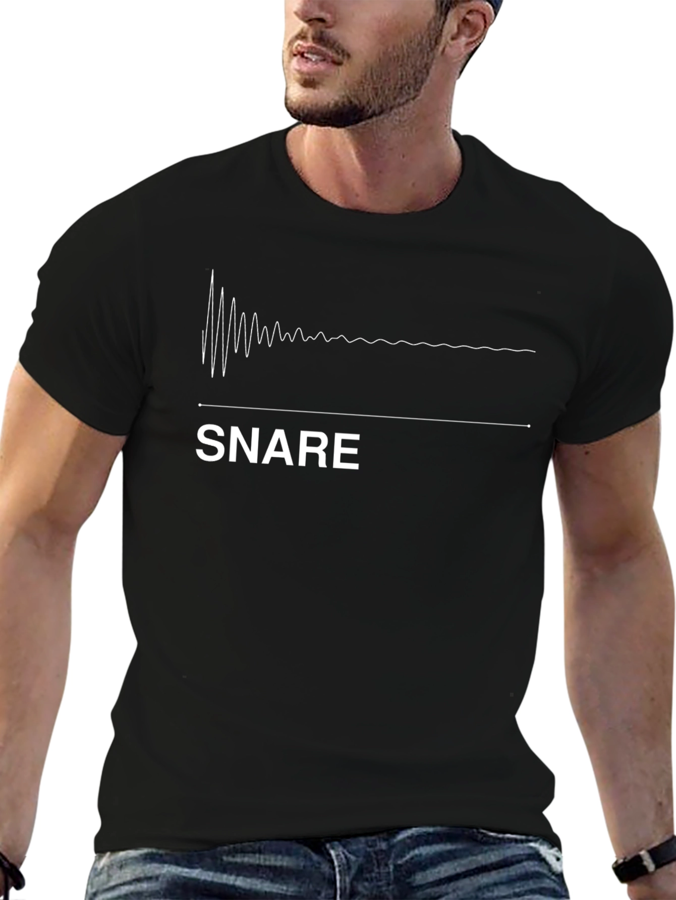Snare Drum Waveform Graphic T-Shirt