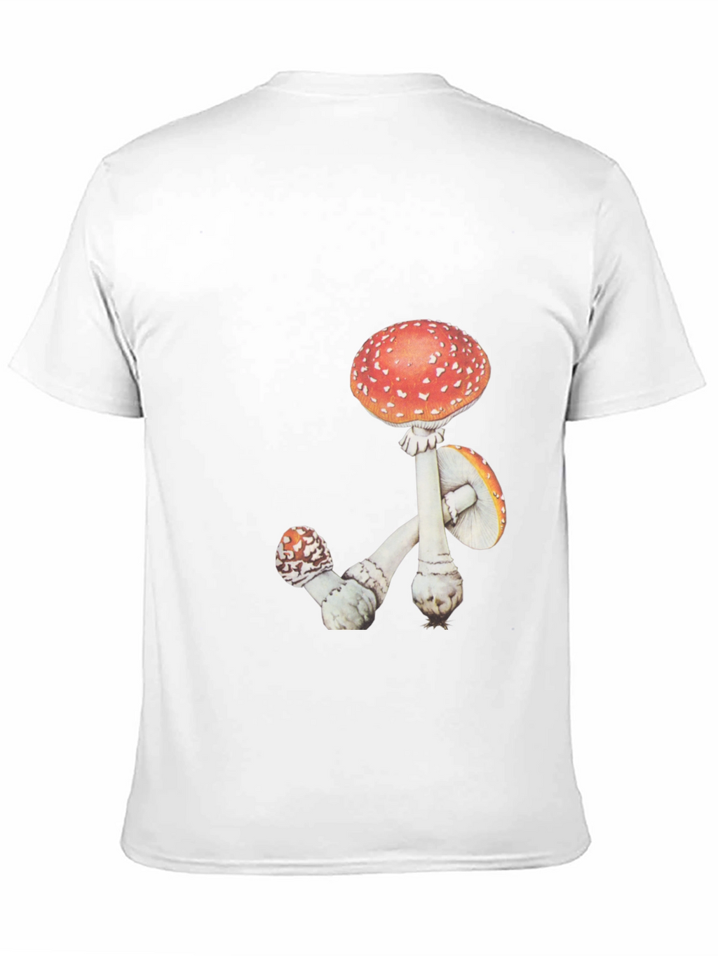 Mushroom Graphic Tee - Black Cotton T-Shirt