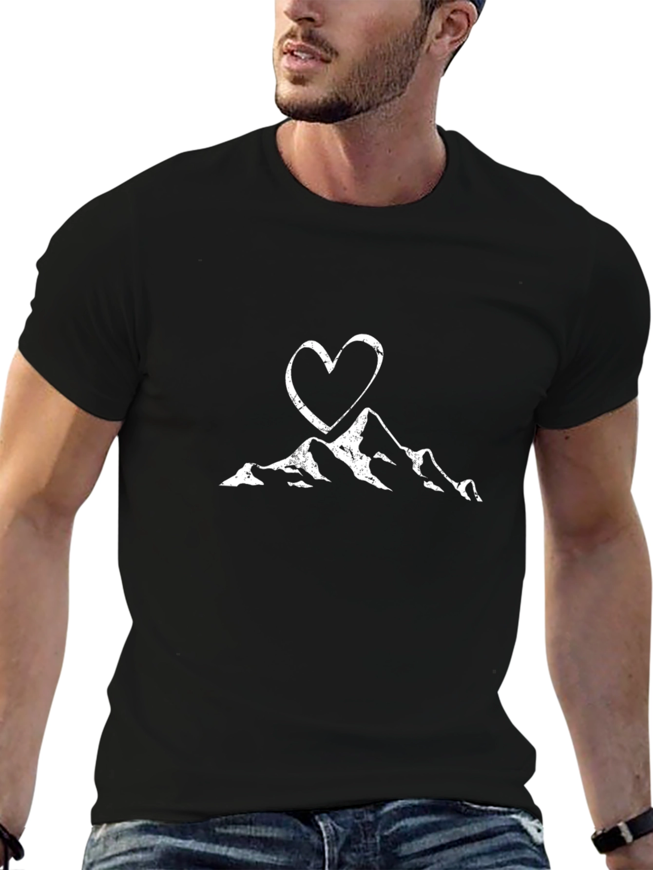 Mountain Heart Graphic Tee - Black