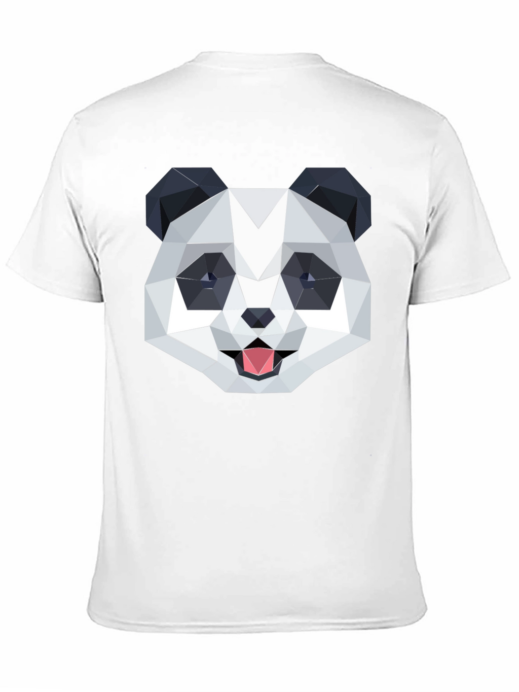 Geometric Panda Graphic Black T-Shirt