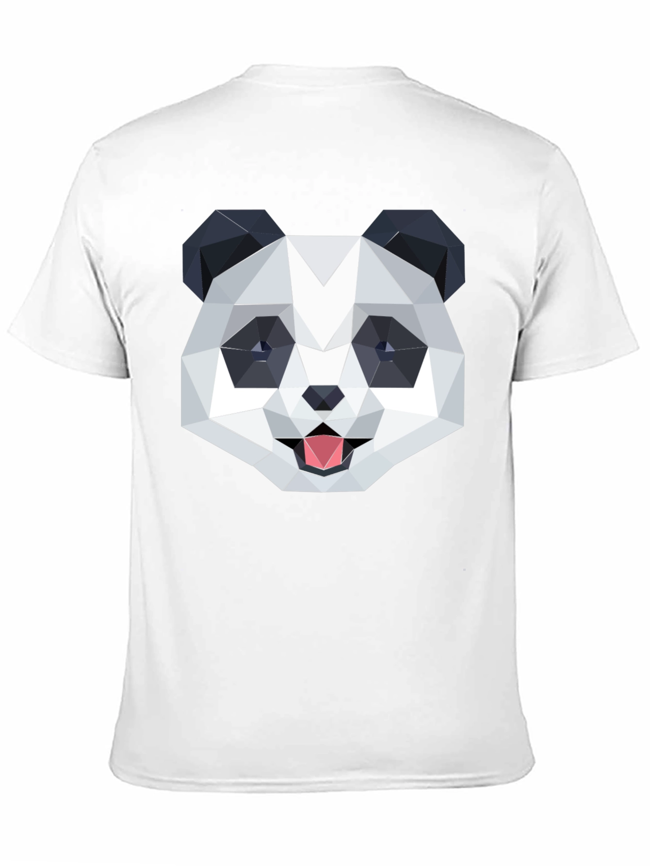 Geometric Panda Graphic Black T-Shirt
