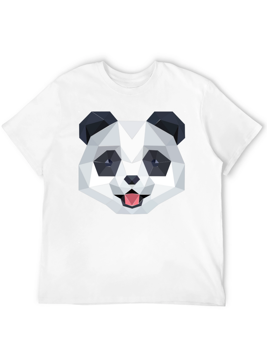 Geometric Panda Graphic Black T-Shirt