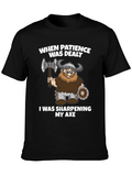 Viking Axe Sharpening T-Shirt - Patience Worn Out
