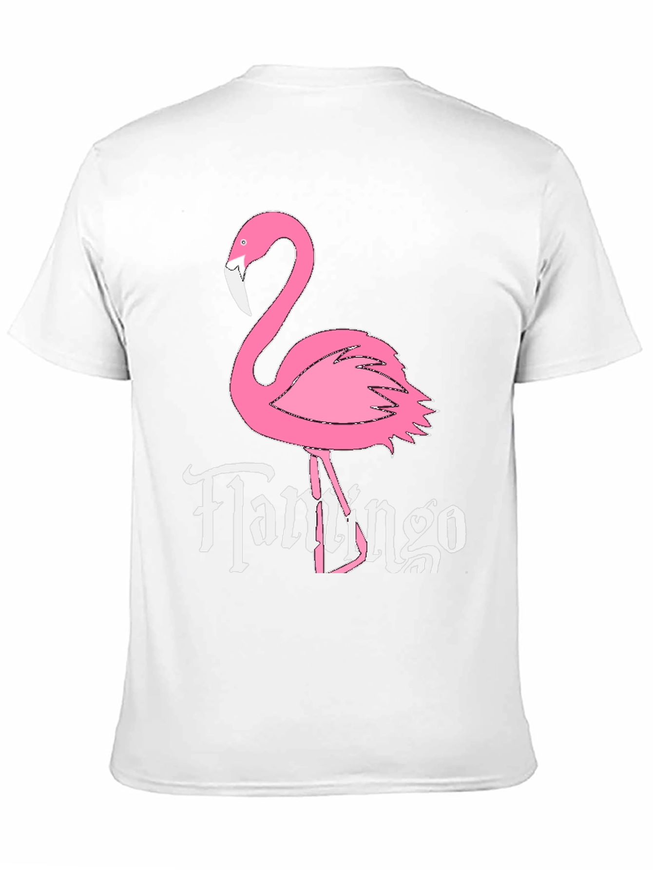 Black Flamingo Graphic Tee - Novelty Casual T-Shirt