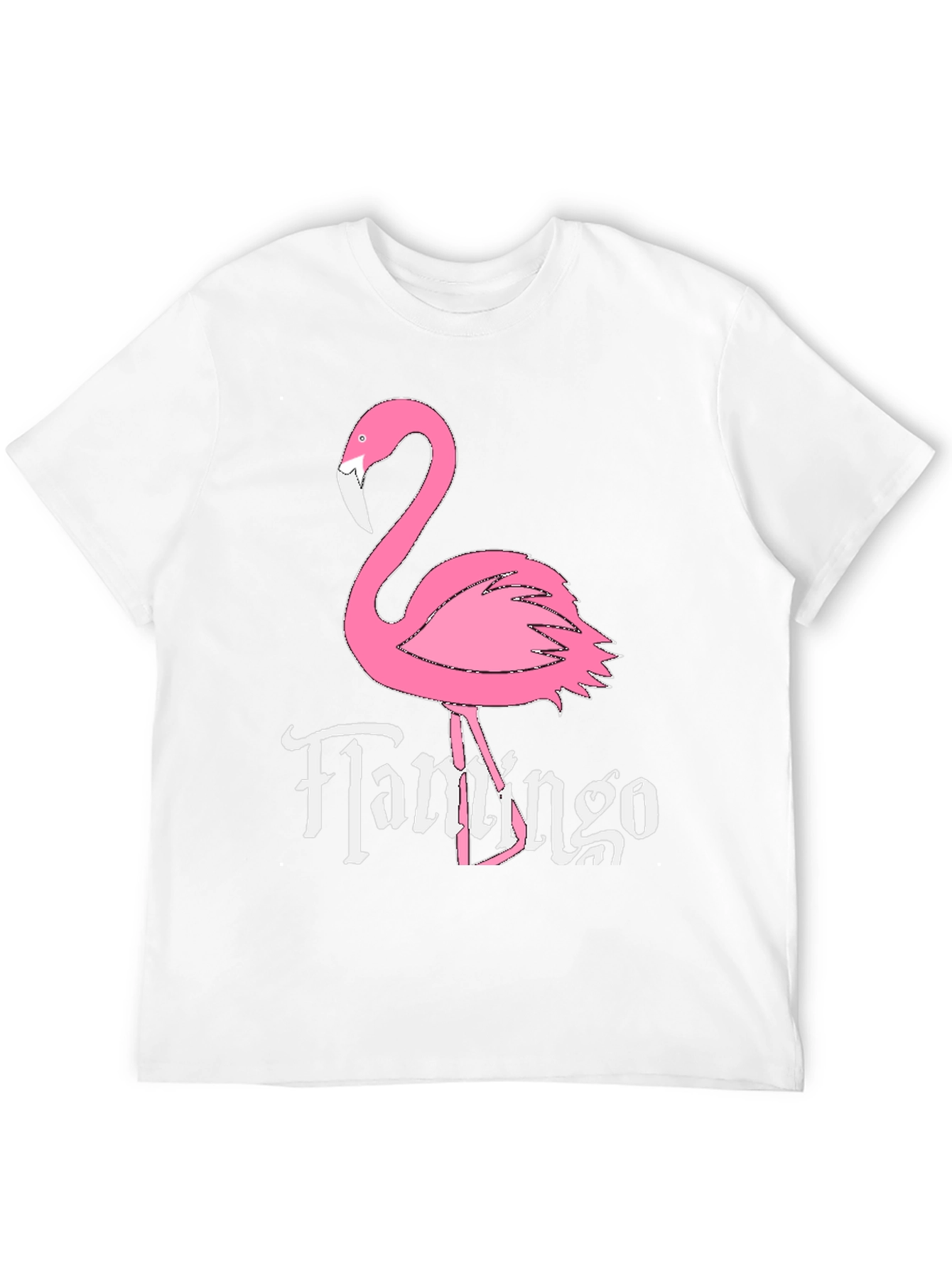 Black Flamingo Graphic Tee - Novelty Casual T-Shirt