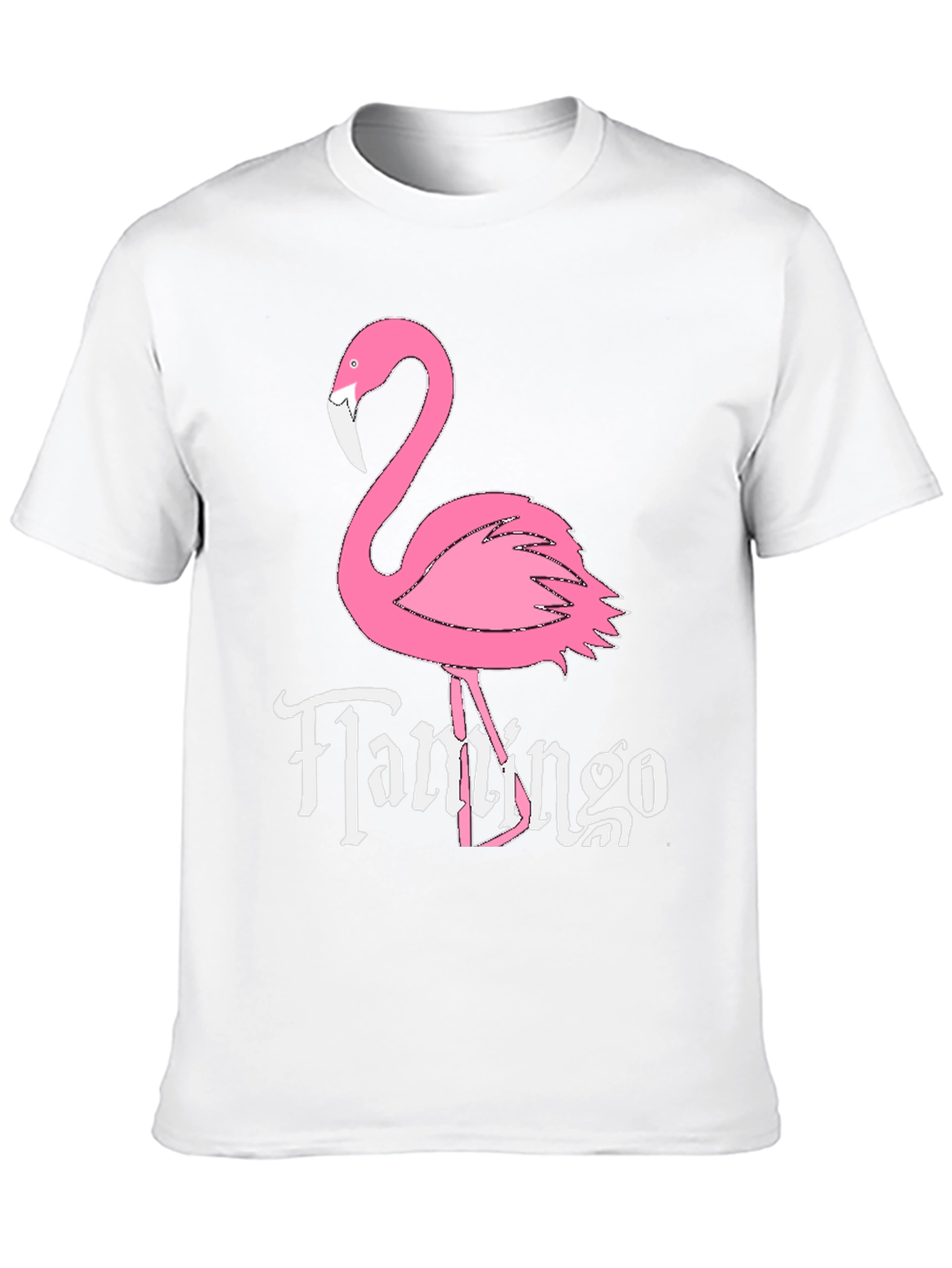 Black Flamingo Graphic Tee - Novelty Casual T-Shirt