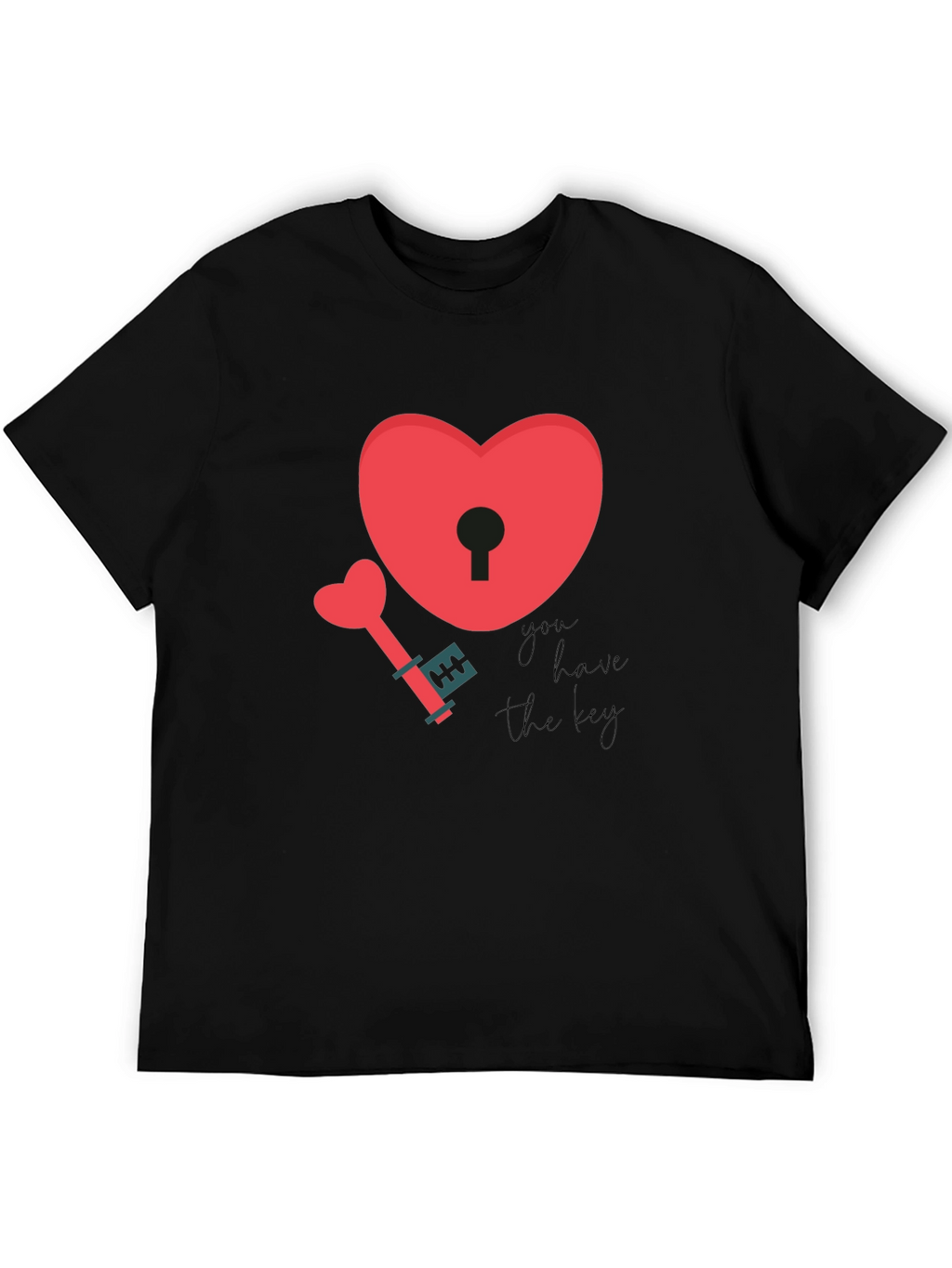 Heart Lock & Key Graphic T-Shirt