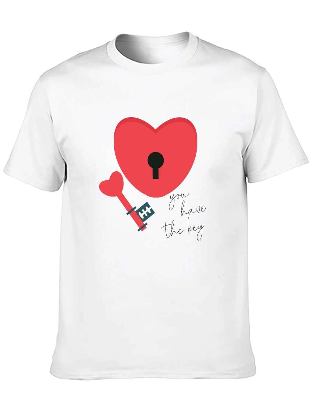 Heart Lock & Key Graphic T-Shirt