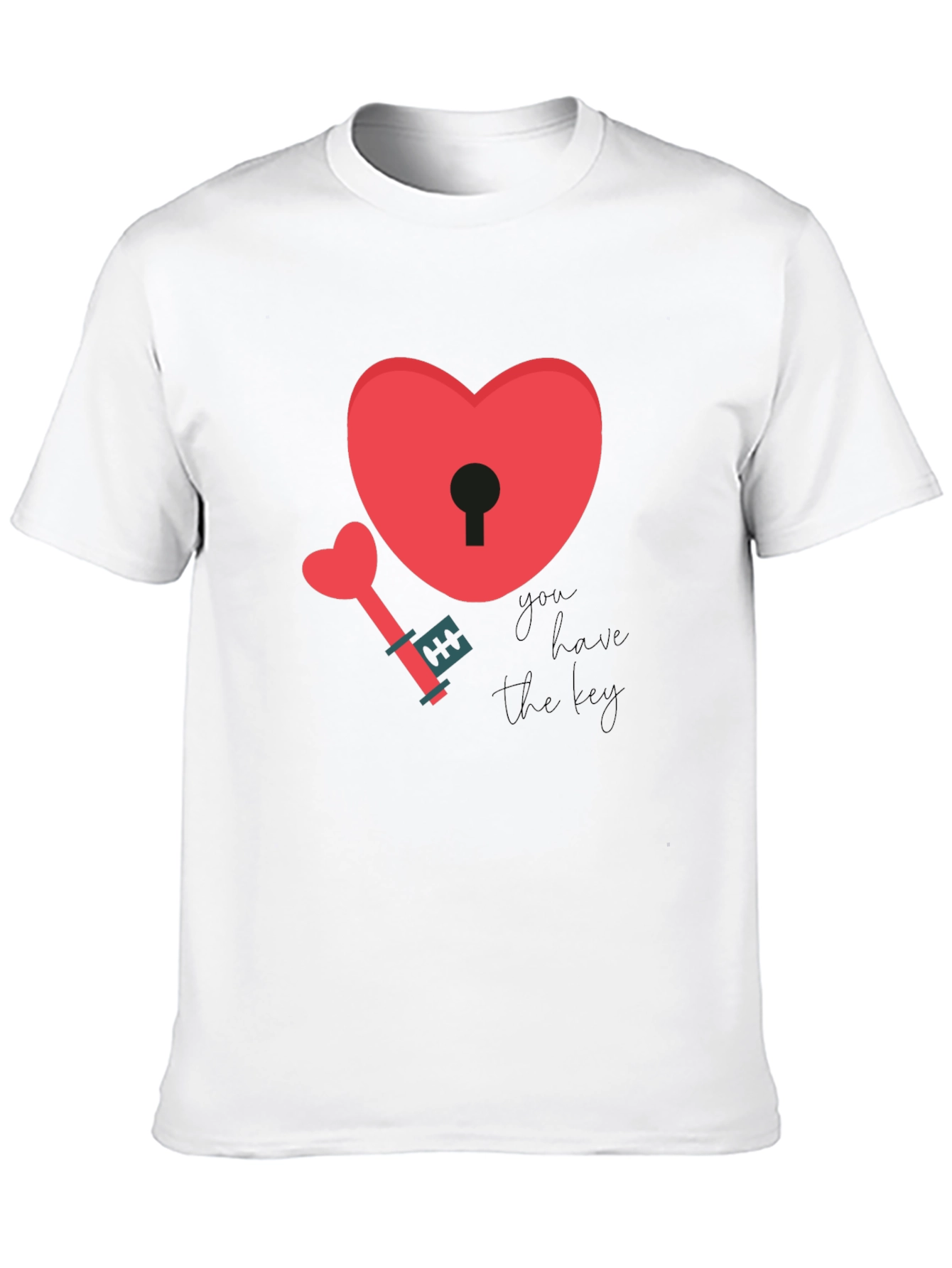 Heart Lock & Key Graphic T-Shirt