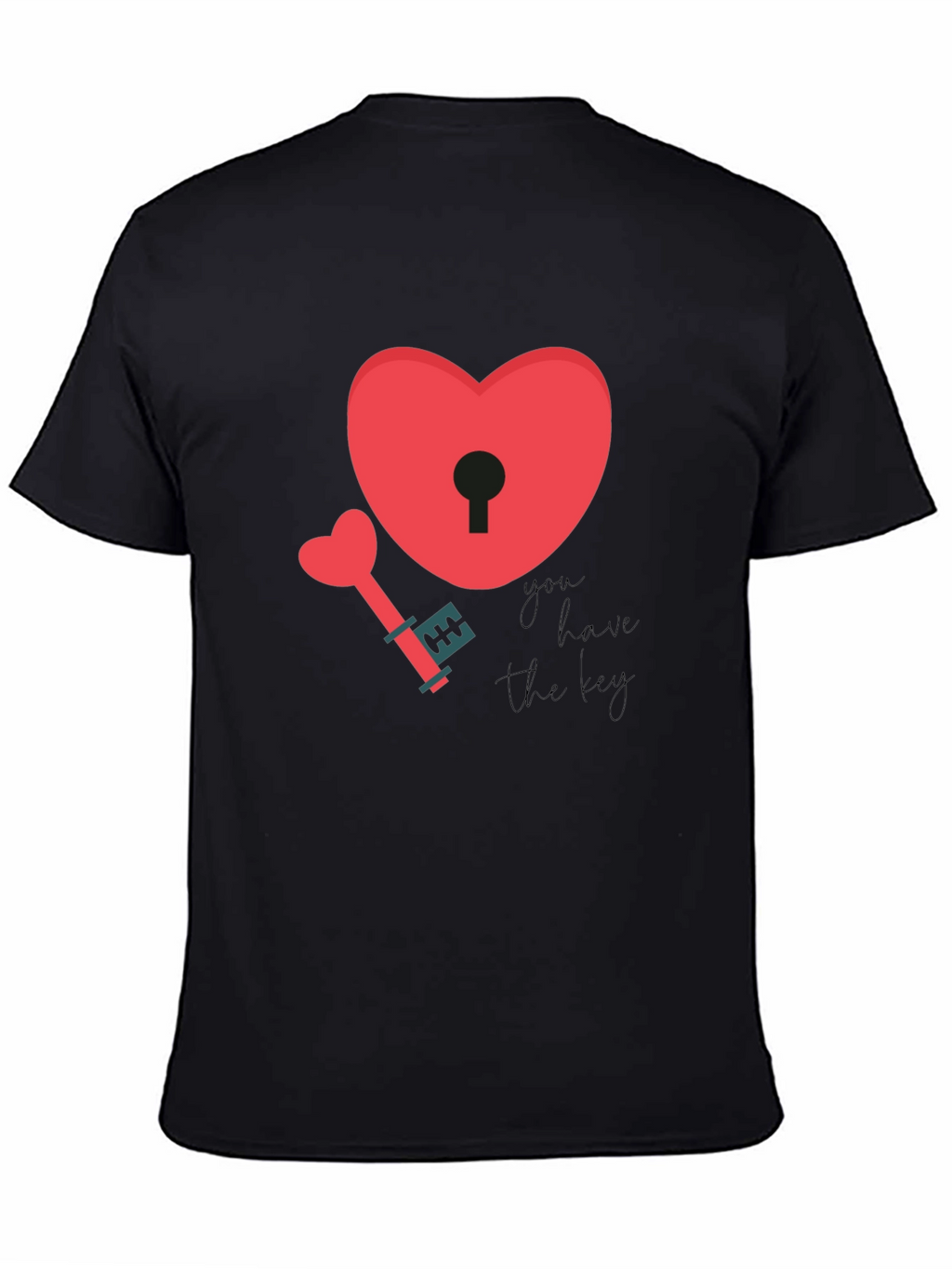 Heart Lock & Key Graphic T-Shirt