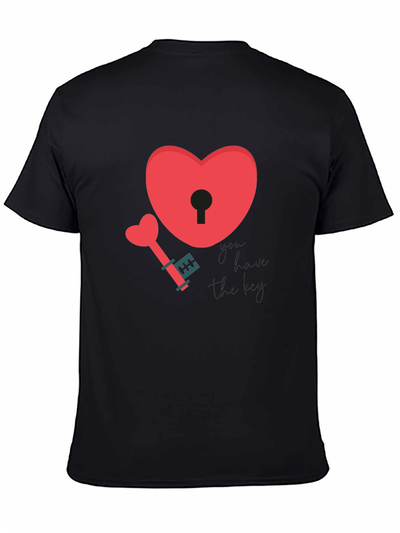 Heart Lock & Key Graphic T-Shirt