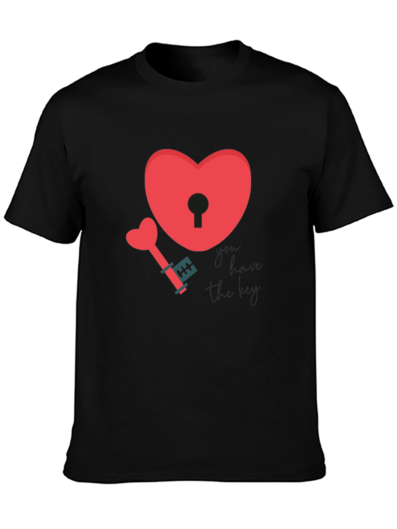 Heart Lock & Key Graphic T-Shirt