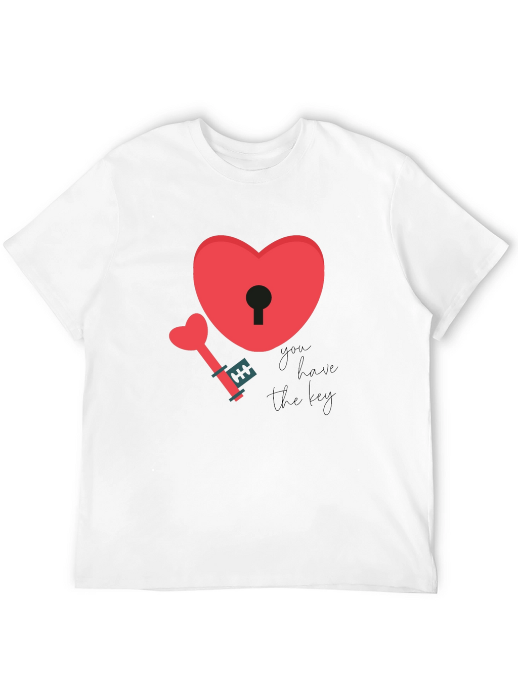 Heart Lock & Key Graphic T-Shirt