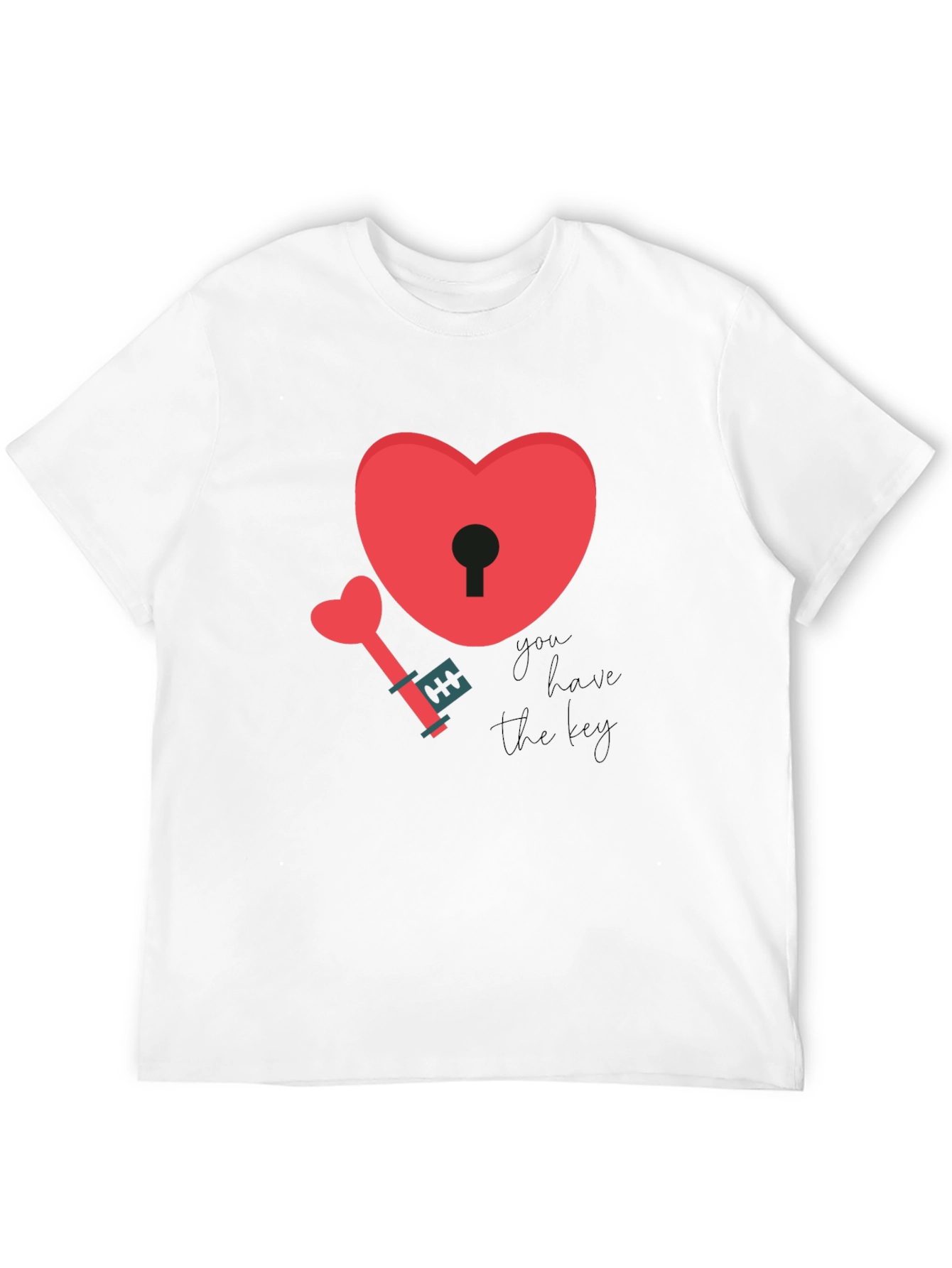 Heart Lock & Key Graphic T-Shirt