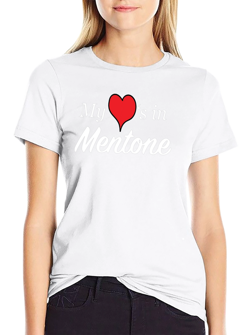 Mentone Love T-Shirt - Stylish Black Tee