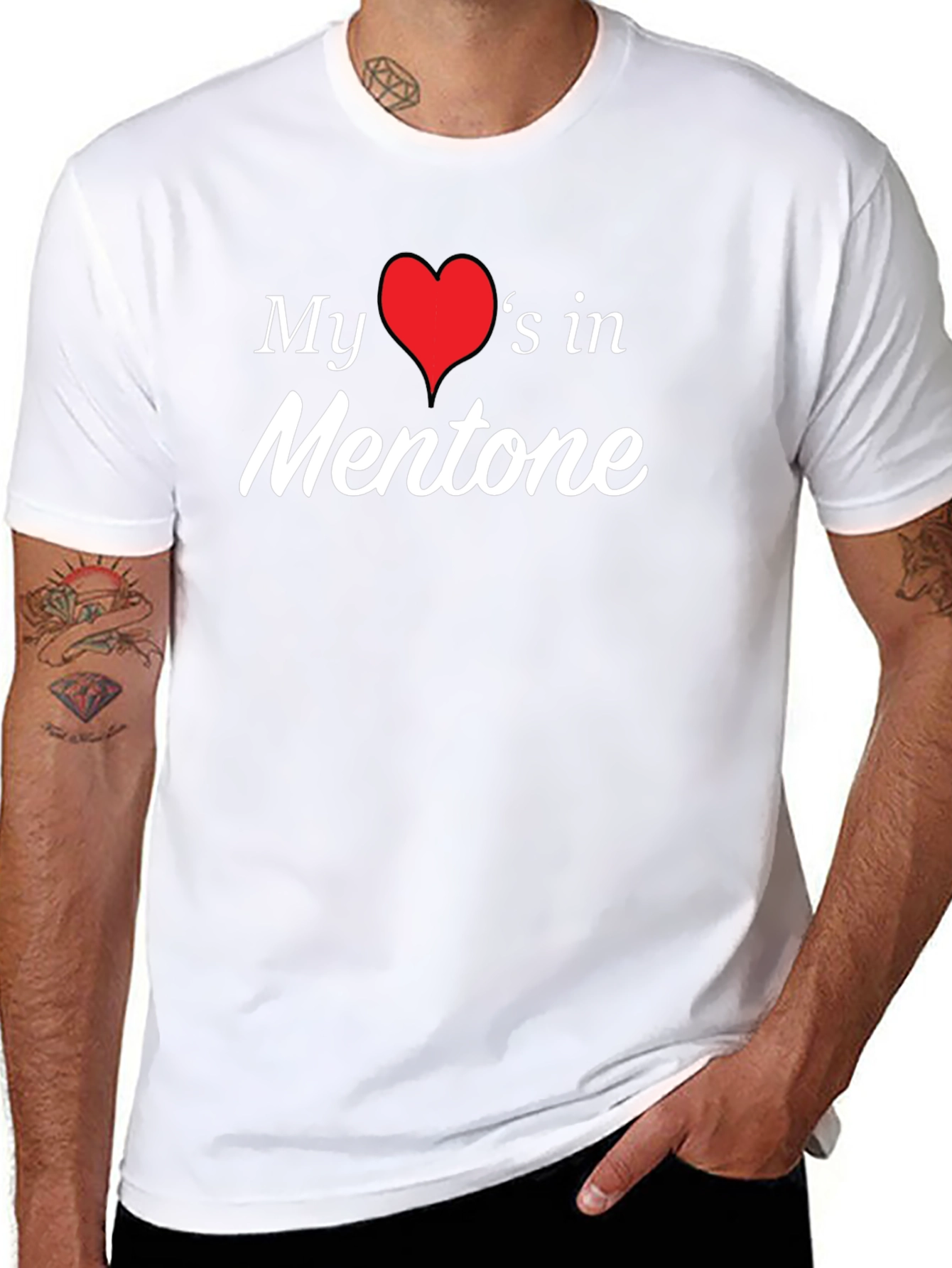 Mentone Love T-Shirt - Stylish Black Tee