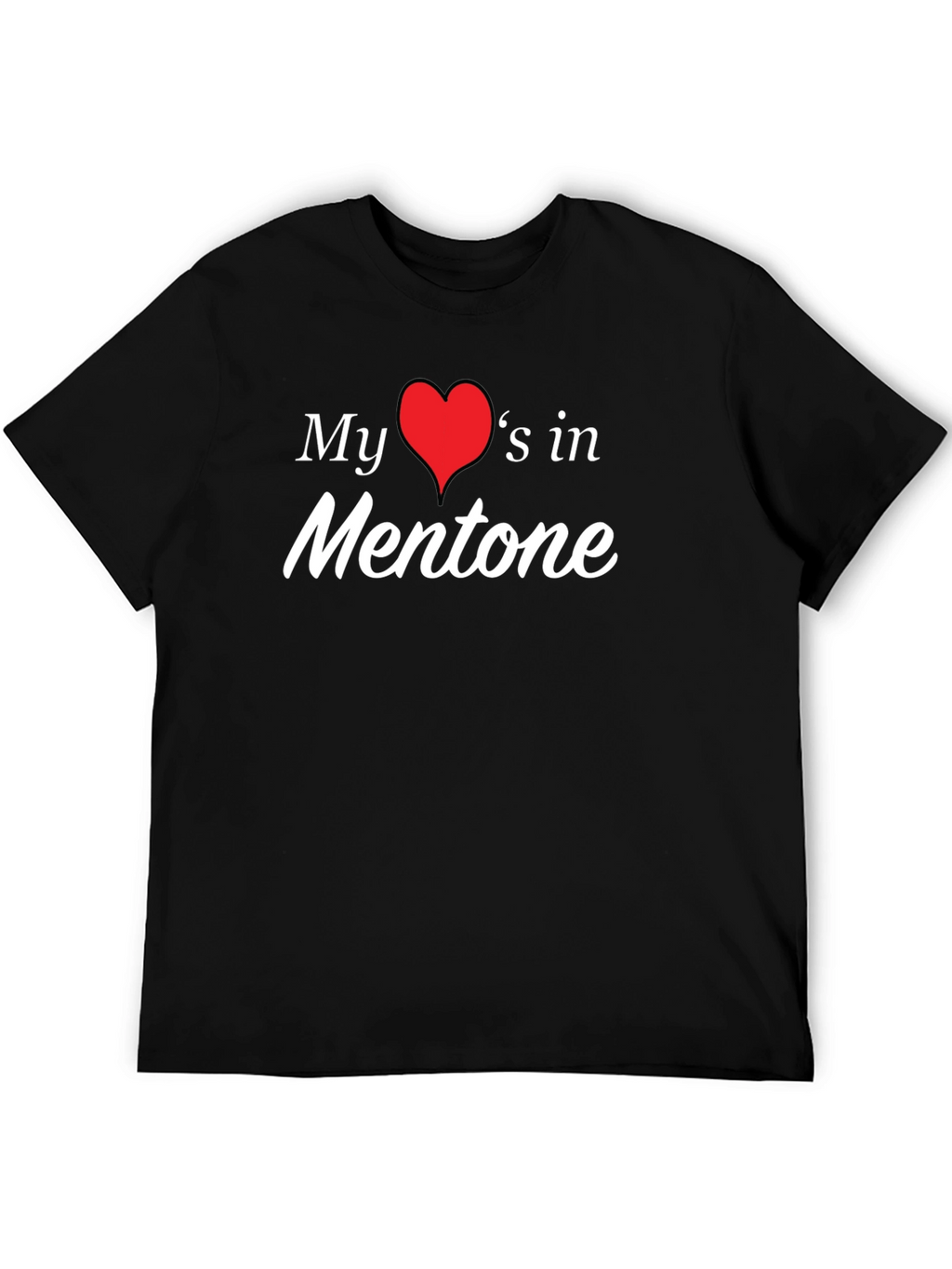 Mentone Love T-Shirt - Stylish Black Tee