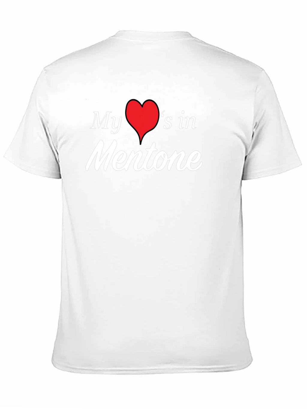 Mentone Love T-Shirt - Stylish Black Tee