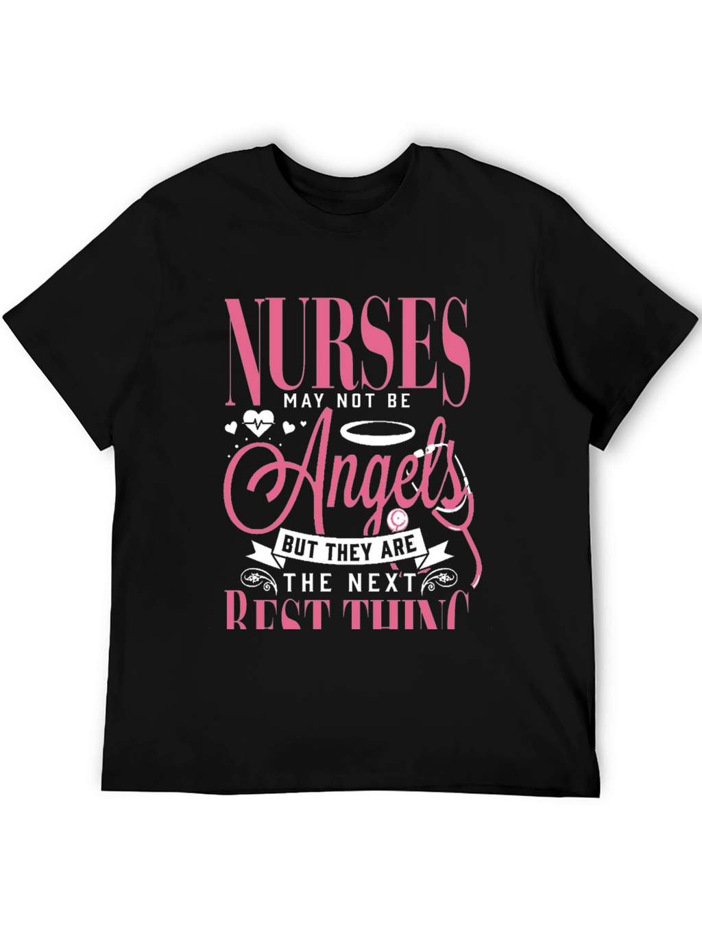 Nurses Angels Pink Graphic T-Shirt