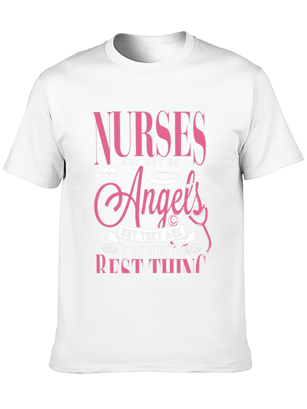 Nurses Angels Pink Graphic T-Shirt