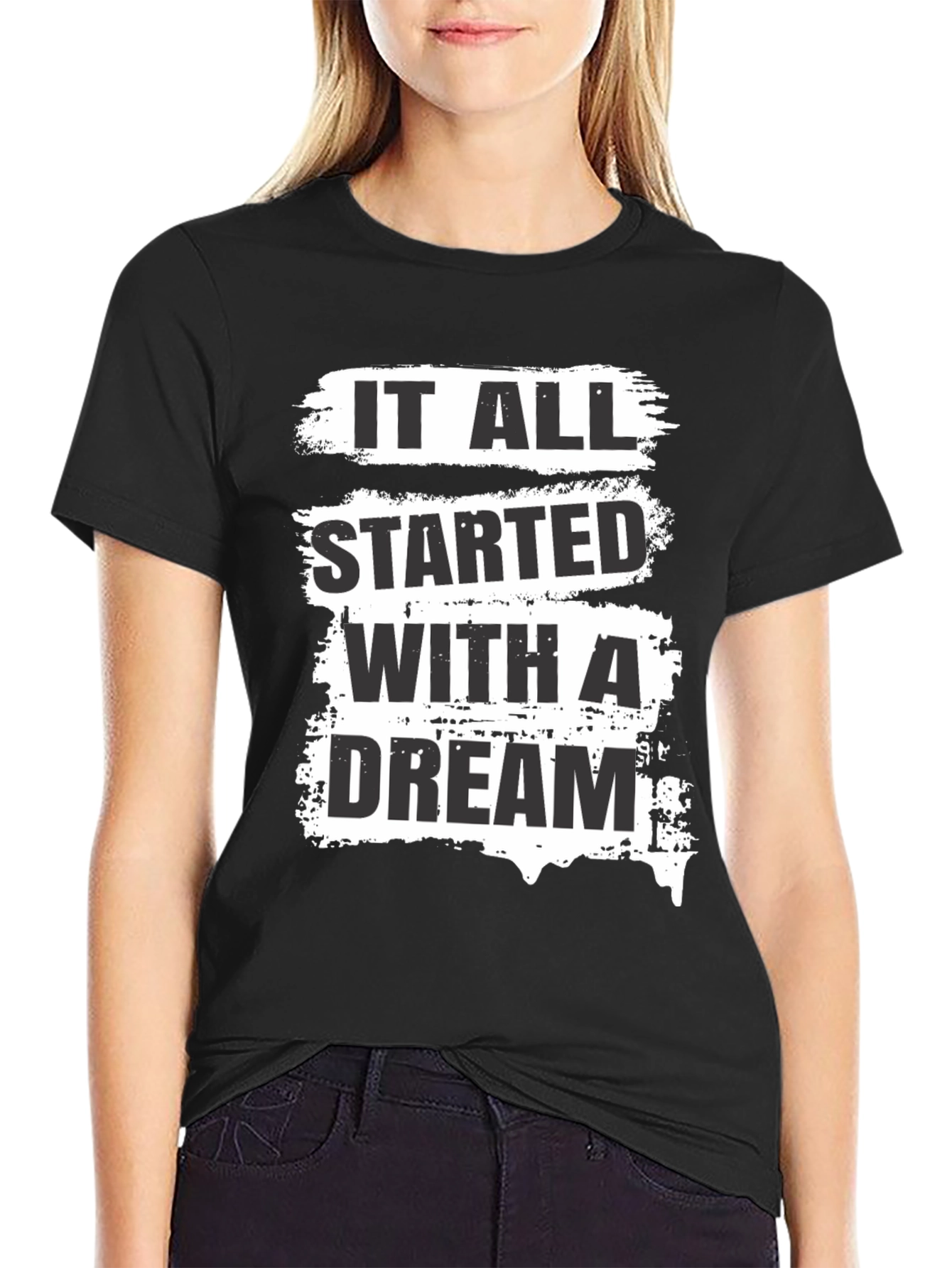 Dream Start Mens Black Graphic Tee