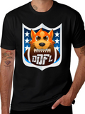 Cartoon Dog Holding Football T-Shirt
