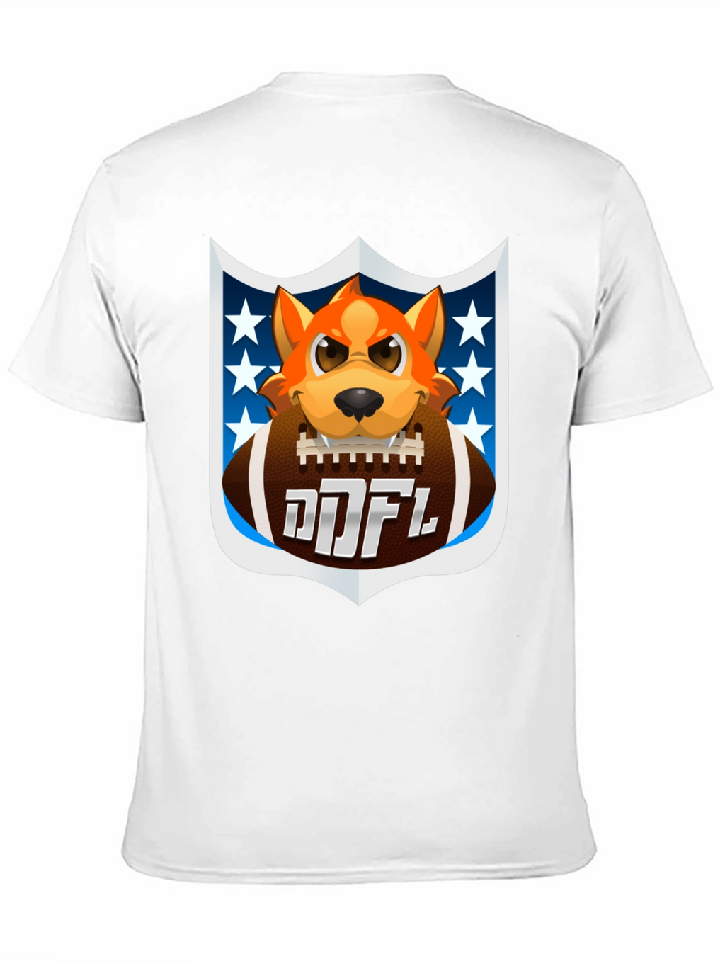 Cartoon Dog Holding Football T-Shirt