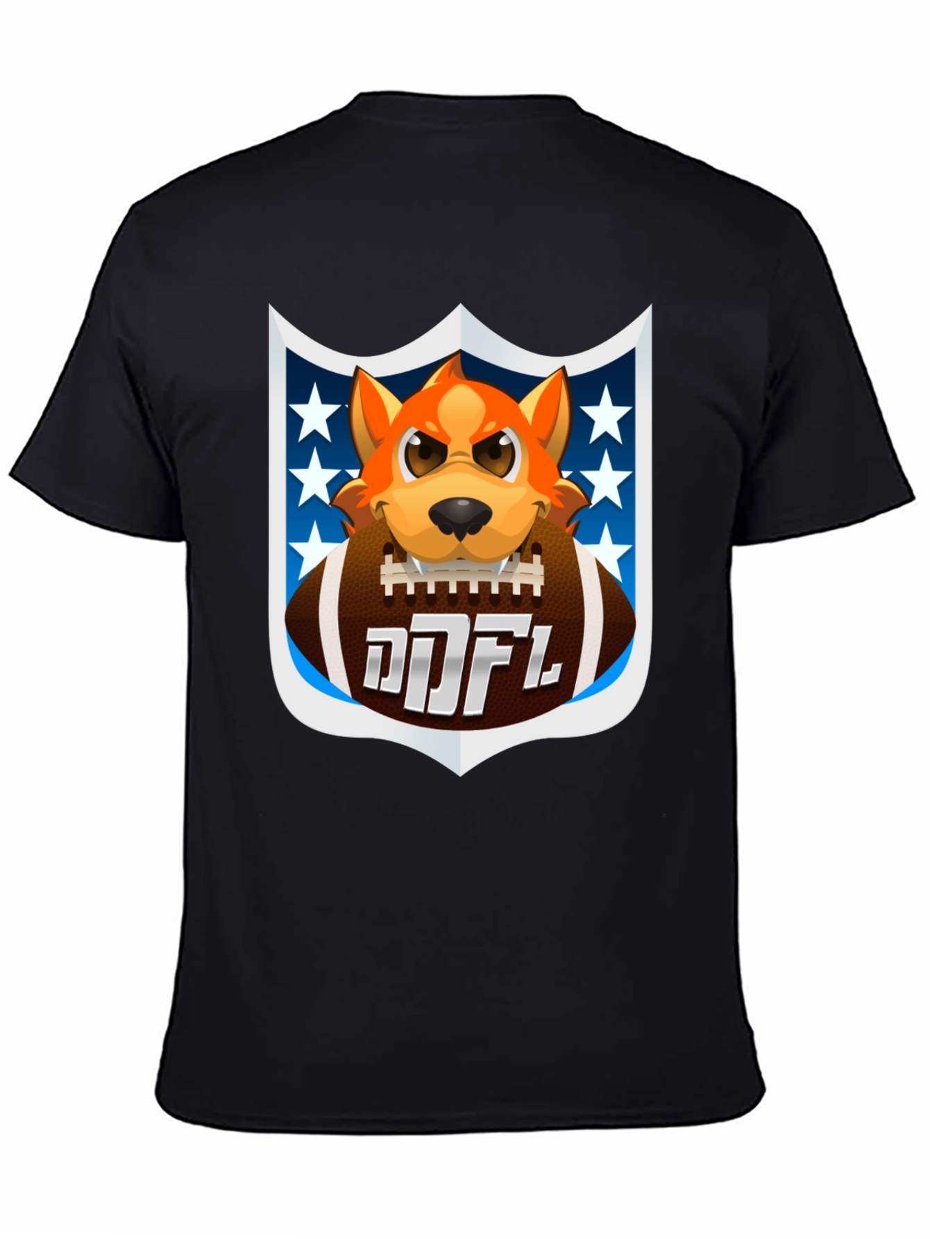Cartoon Dog Holding Football T-Shirt