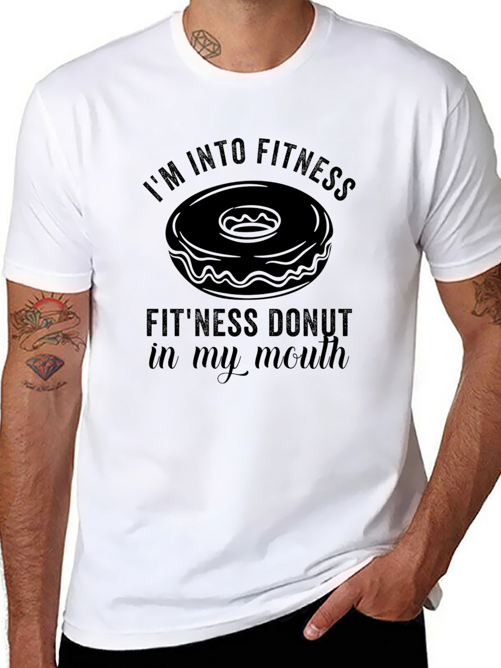 Fitness Donut T-Shirt: Im Into Fitness Funny Tee