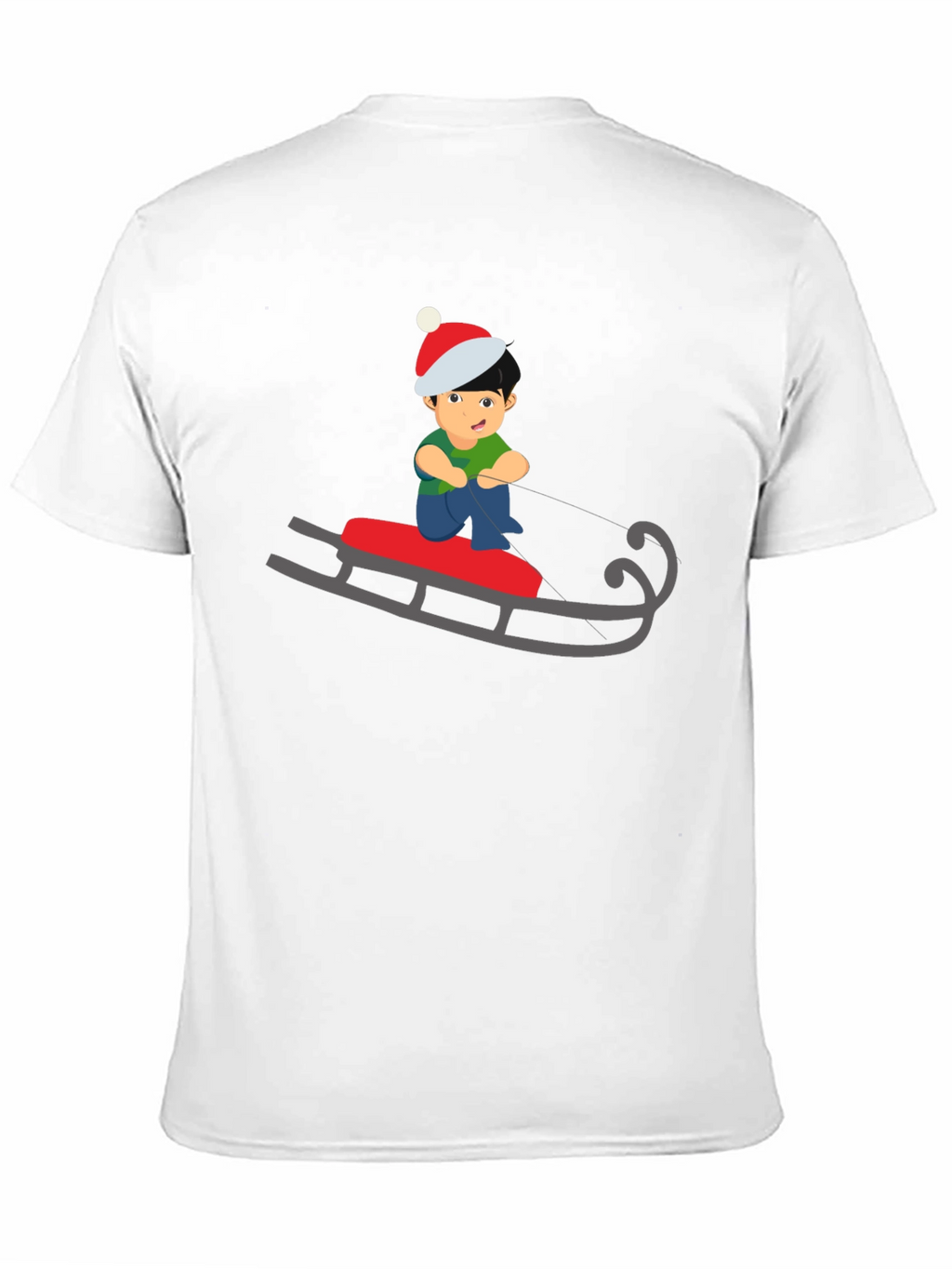 Sledding Boy Graphic Tee - Holiday Fun