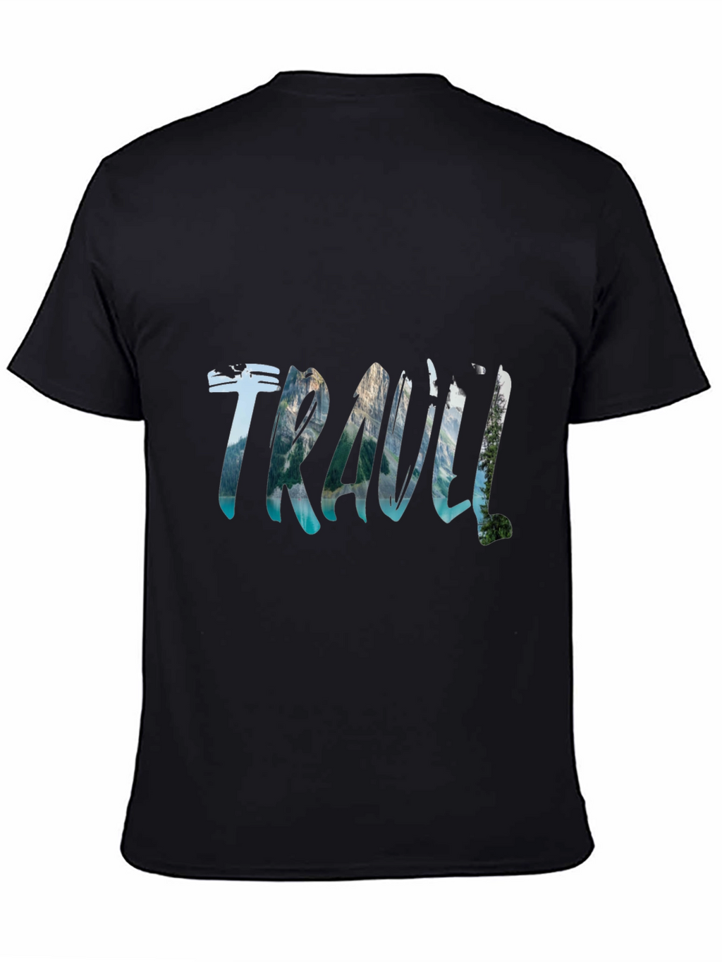 Travel Adventure Black Graphic T-Shirt