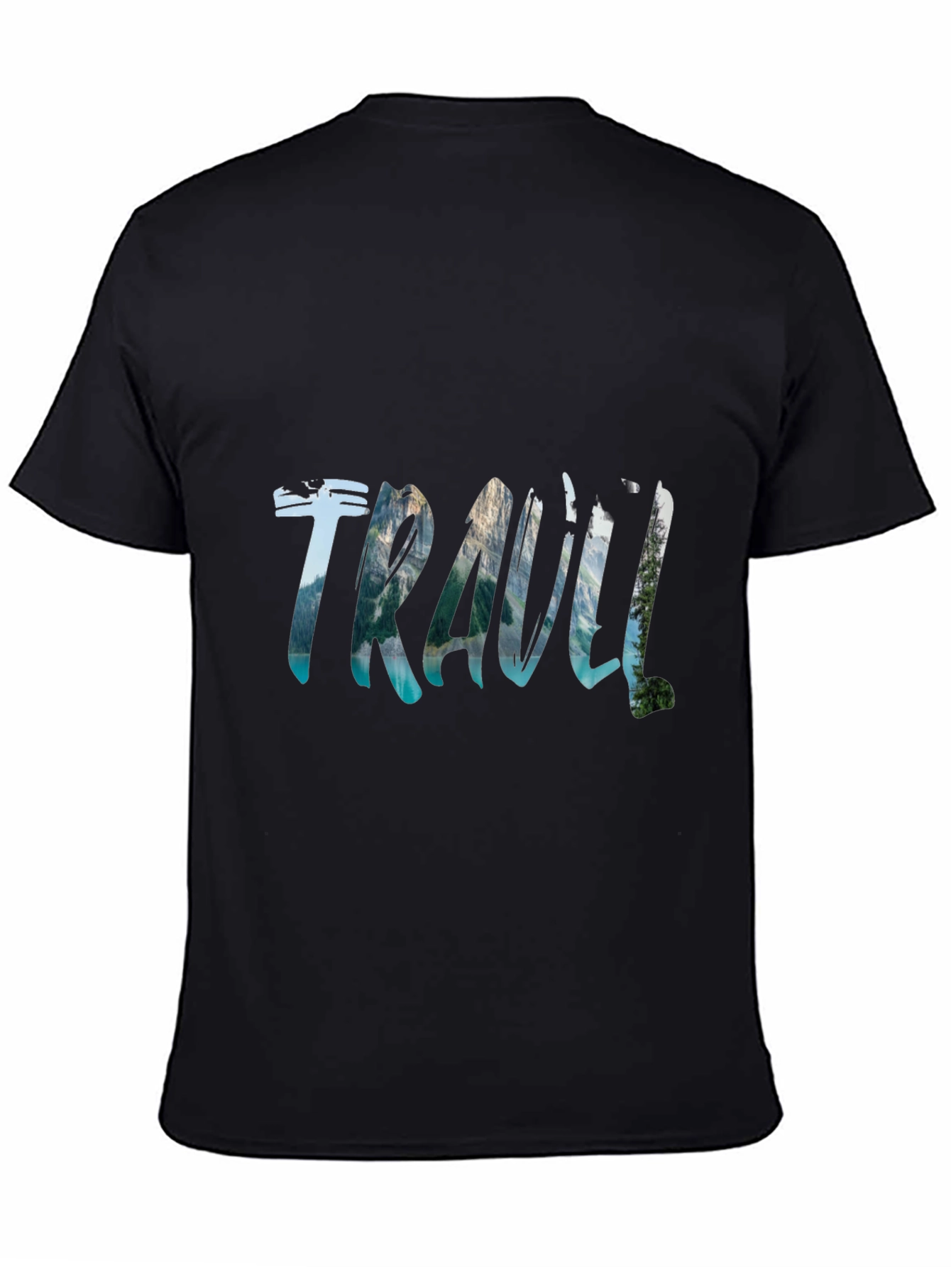 Travel Adventure Black Graphic T-Shirt