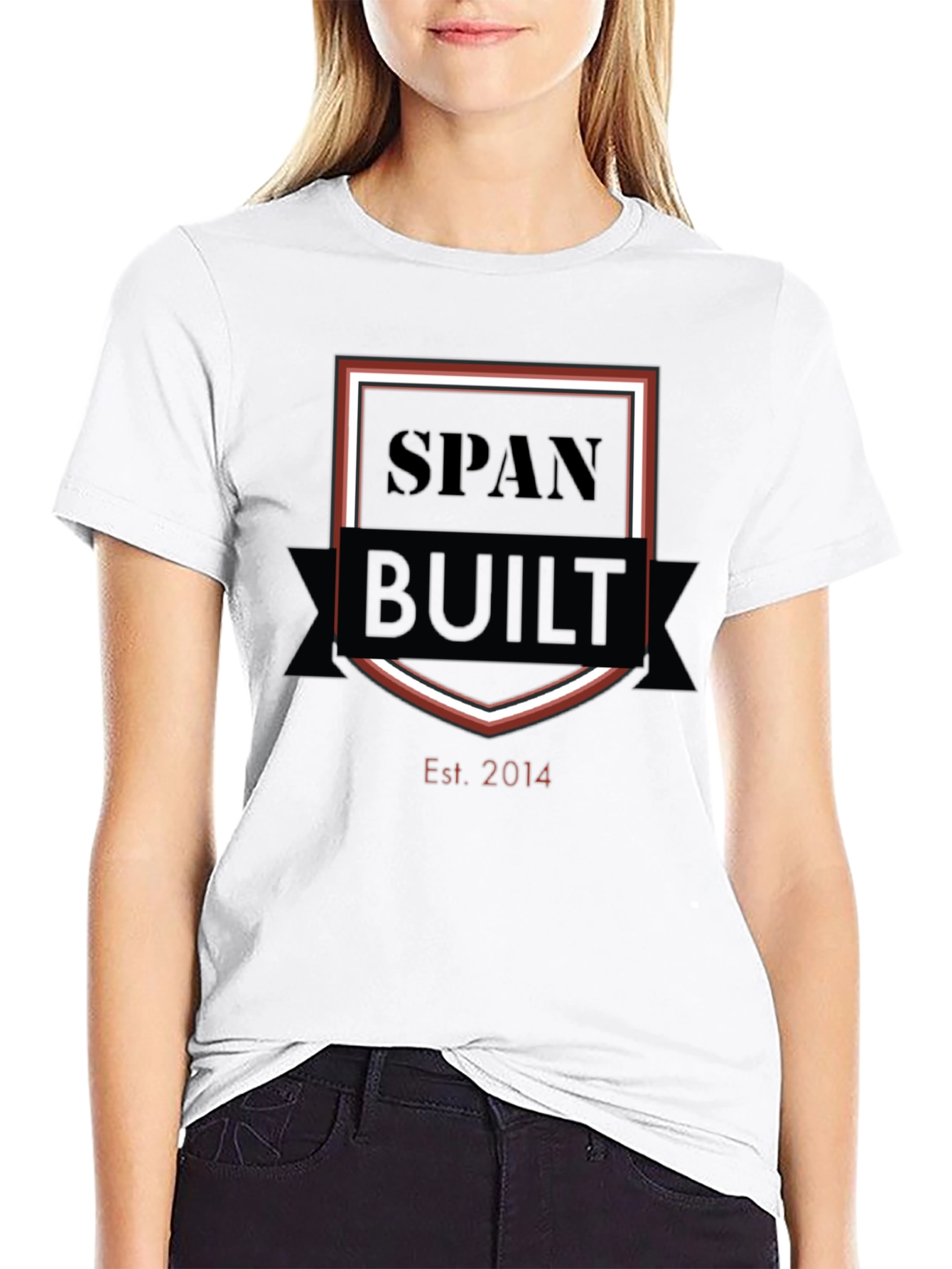 SpanBuilt Est. 2014 Black Graphic T-Shirt