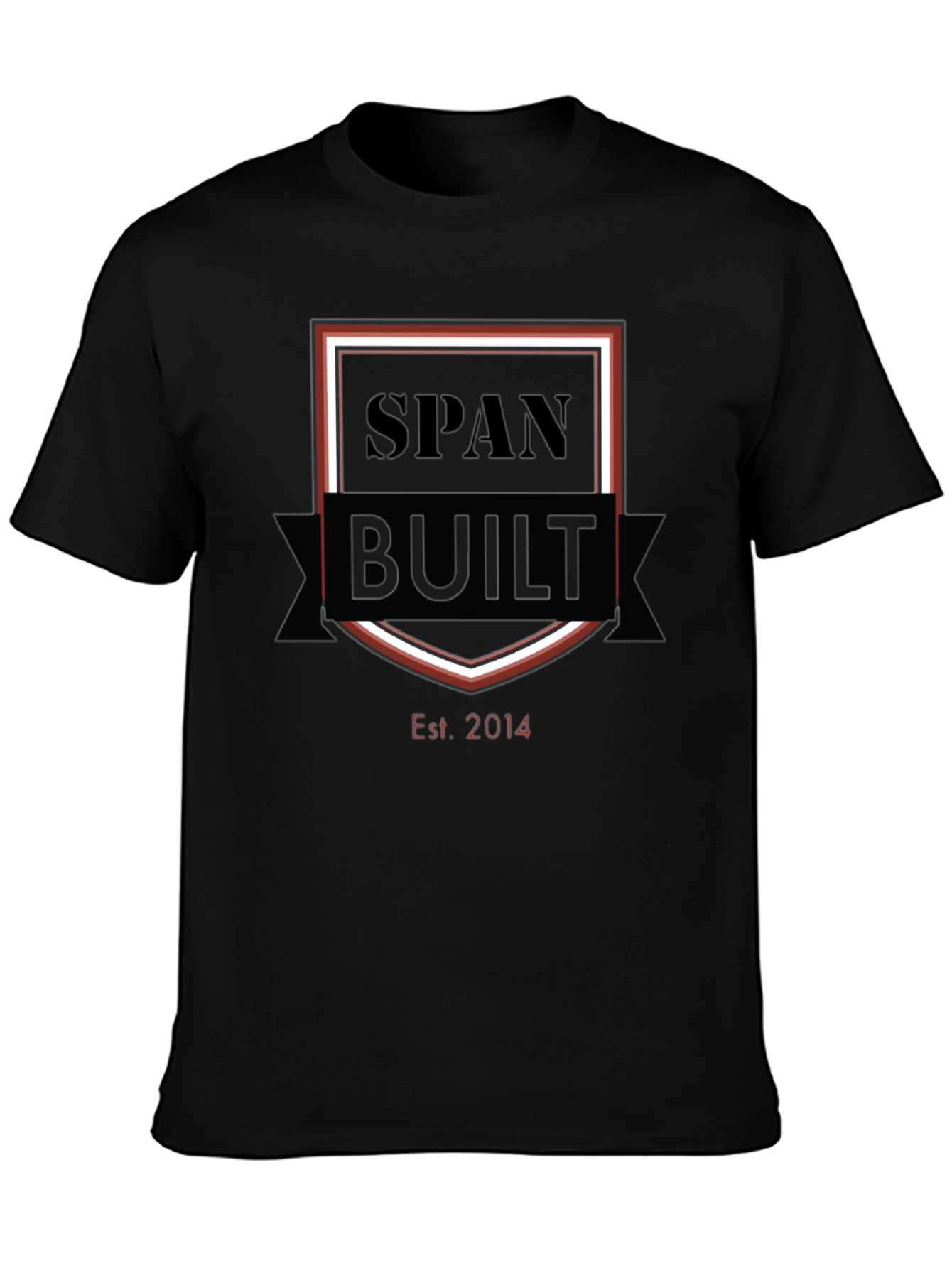 SpanBuilt Est. 2014 Black Graphic T-Shirt