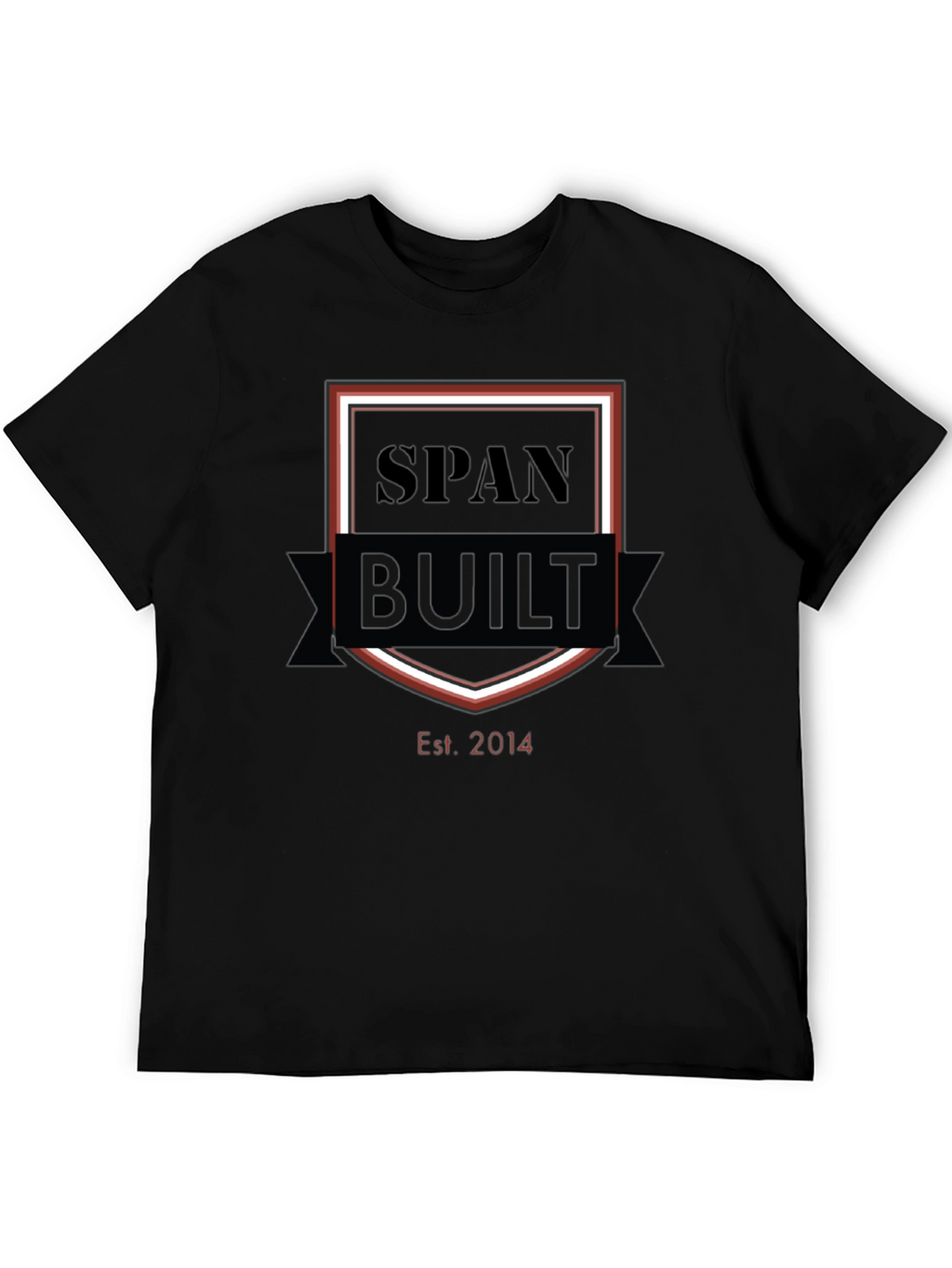 SpanBuilt Est. 2014 Black Graphic T-Shirt