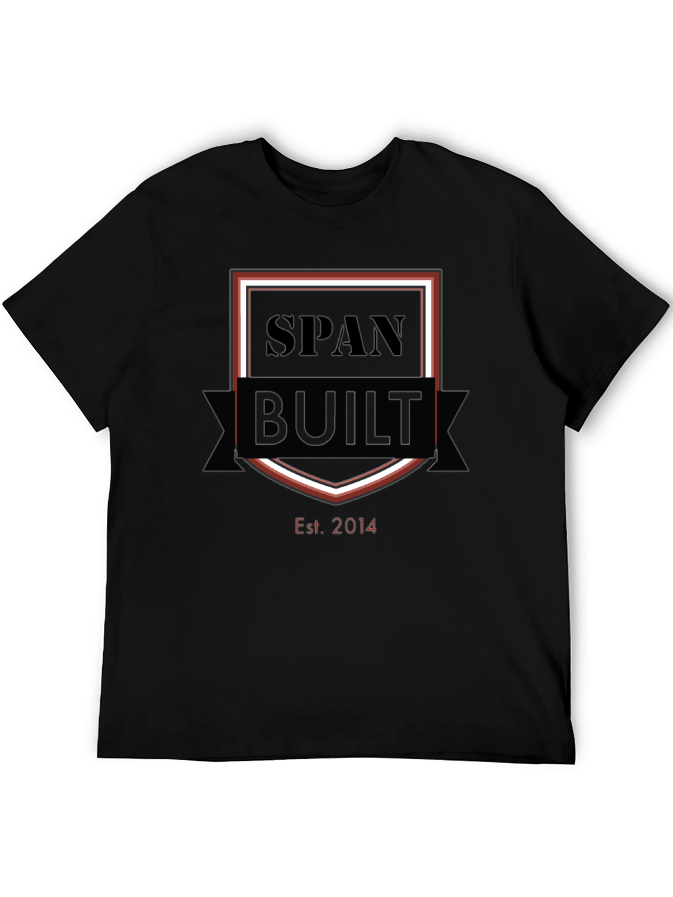 SpanBuilt Est. 2014 Black Graphic T-Shirt