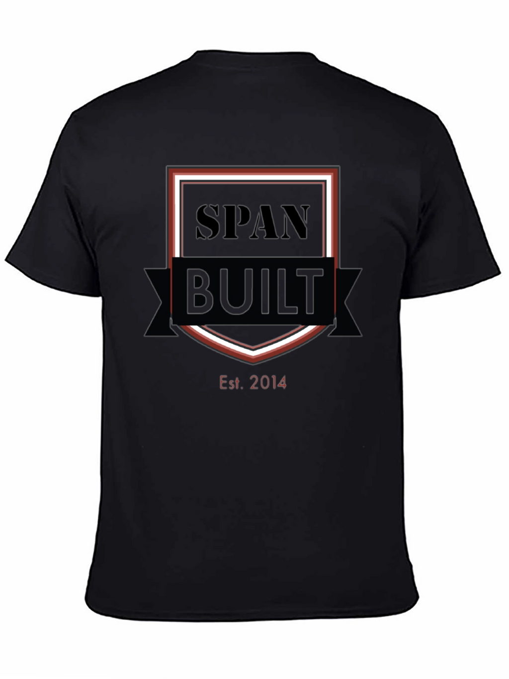 SpanBuilt Est. 2014 Black Graphic T-Shirt